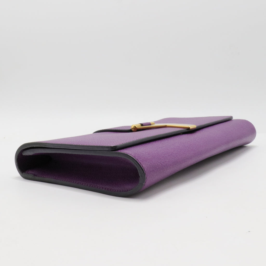 Chyc pouch in purple leather