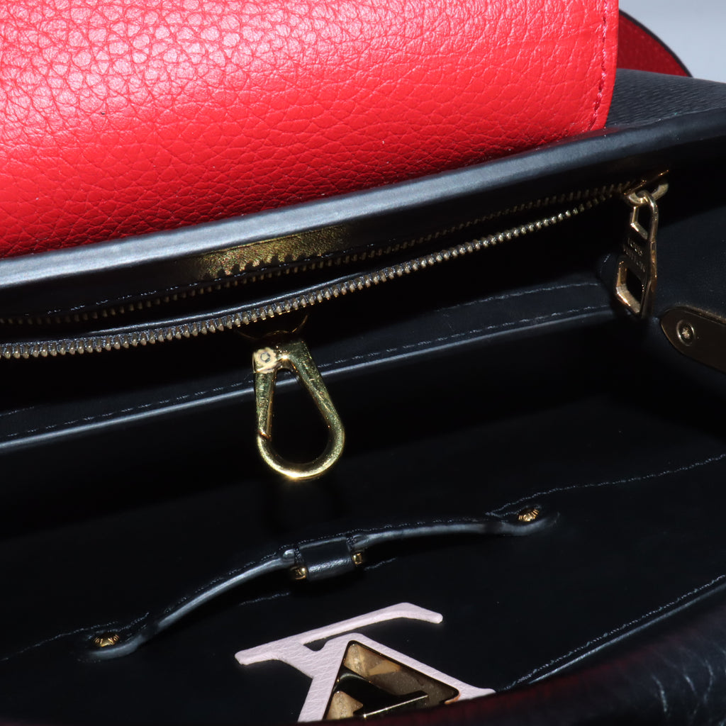 Louis Vuitton Taurillon Capucines Beige Red twins LDJ5814