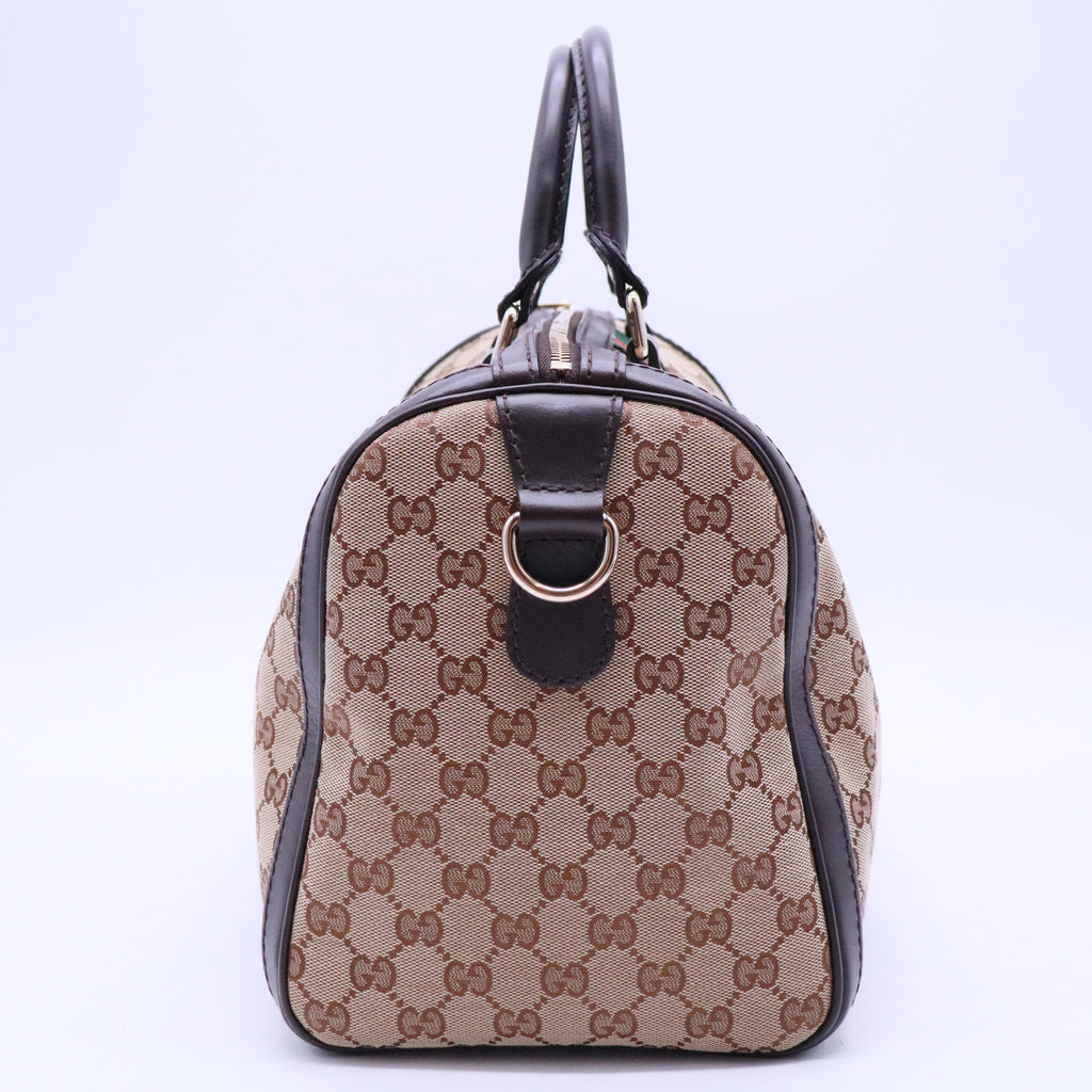 Vintage Web Boston Bag GG Canvas Medium