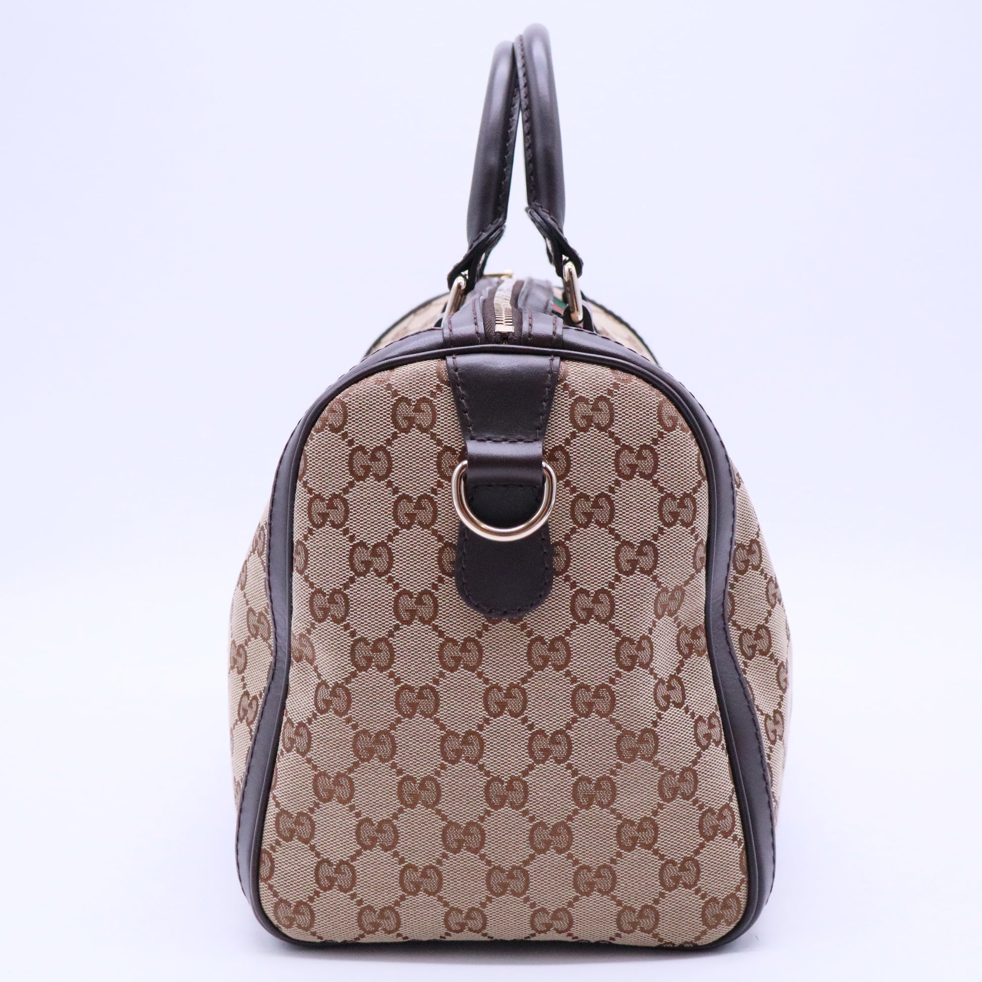 Vintage Web Boston Bag GG Canvas Medium