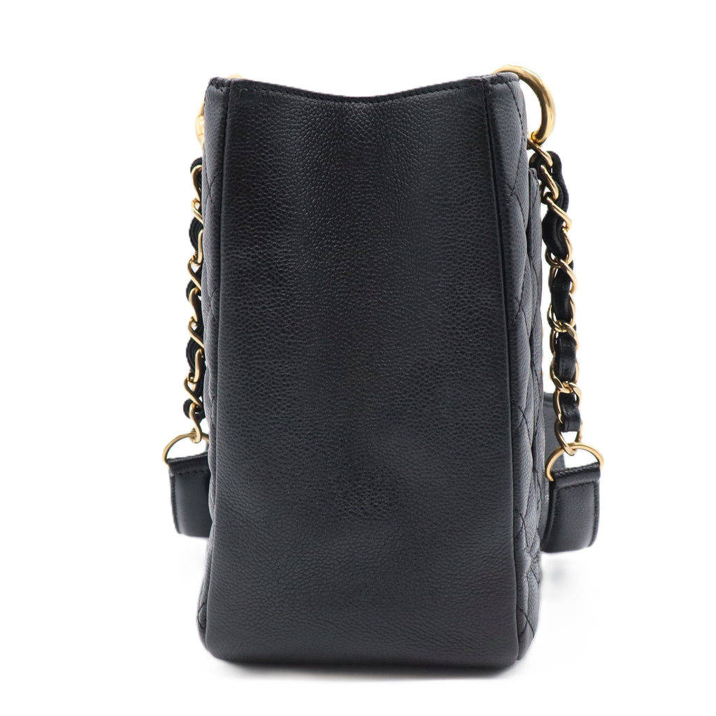 Grand Shopping Tote Quilted Caviar
