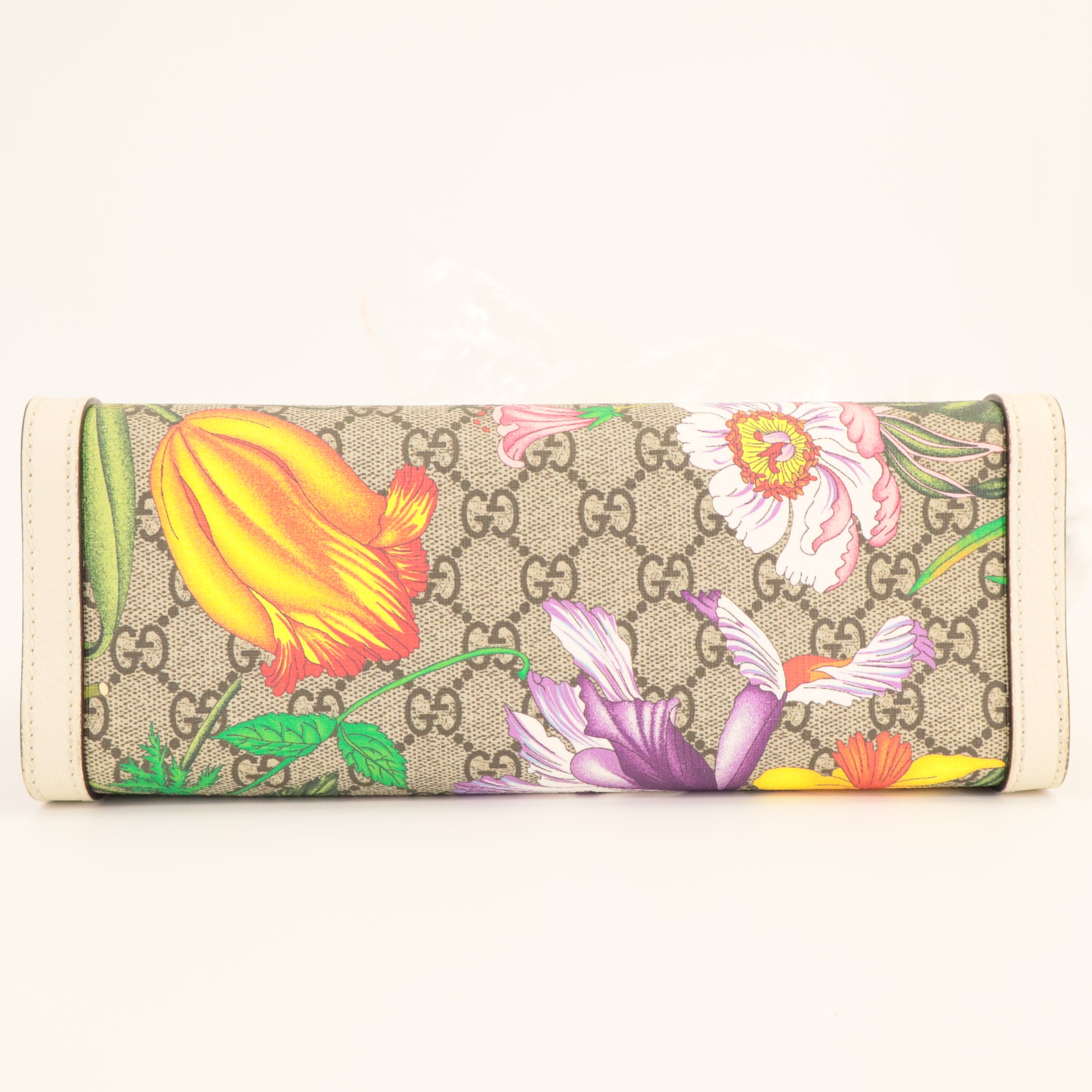 Gucci GG Supreme Monogram Flora Textured Calfskin Small Padlock Tote twins