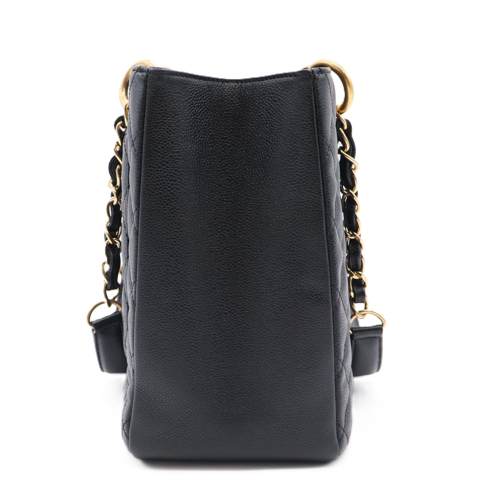 Grand Shopping Tote Quilted Caviar