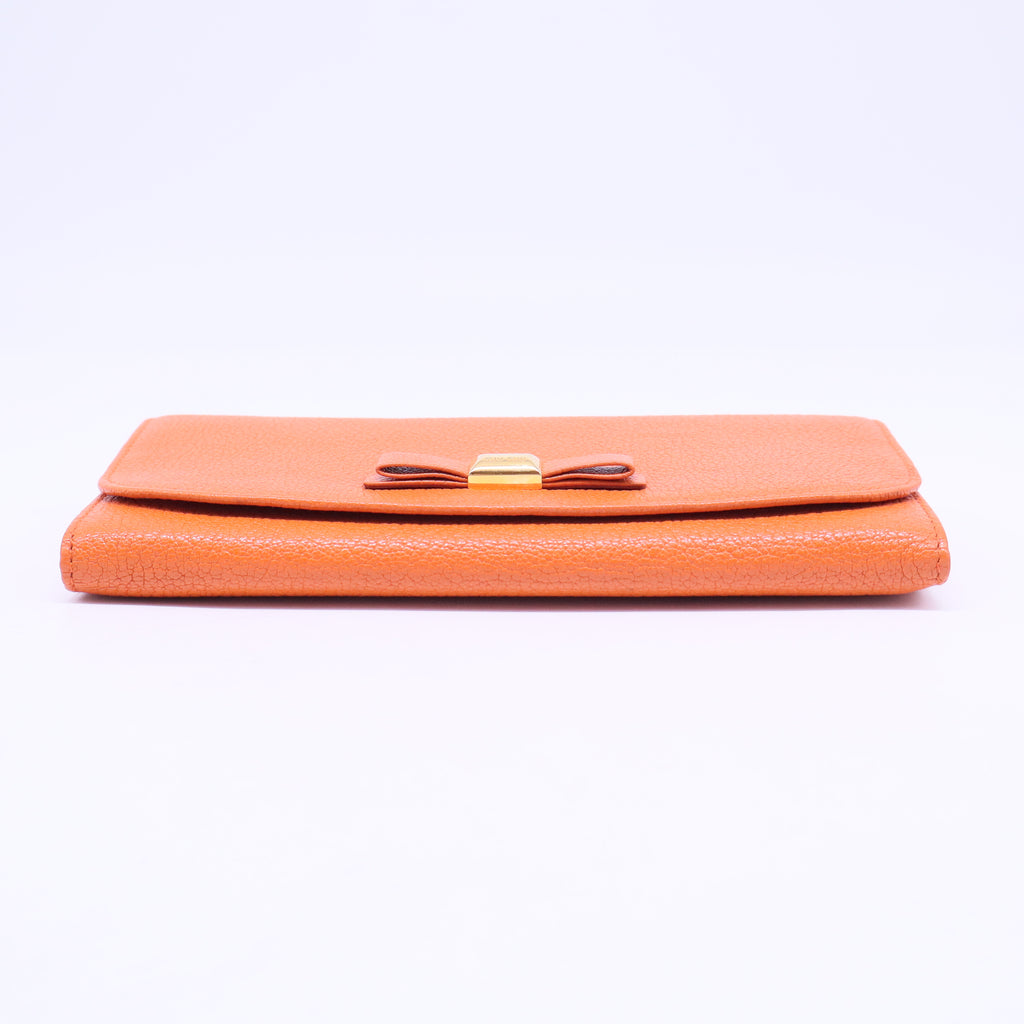 Continental Chain Wallet Embellished Matelasse Leather Twins W20383