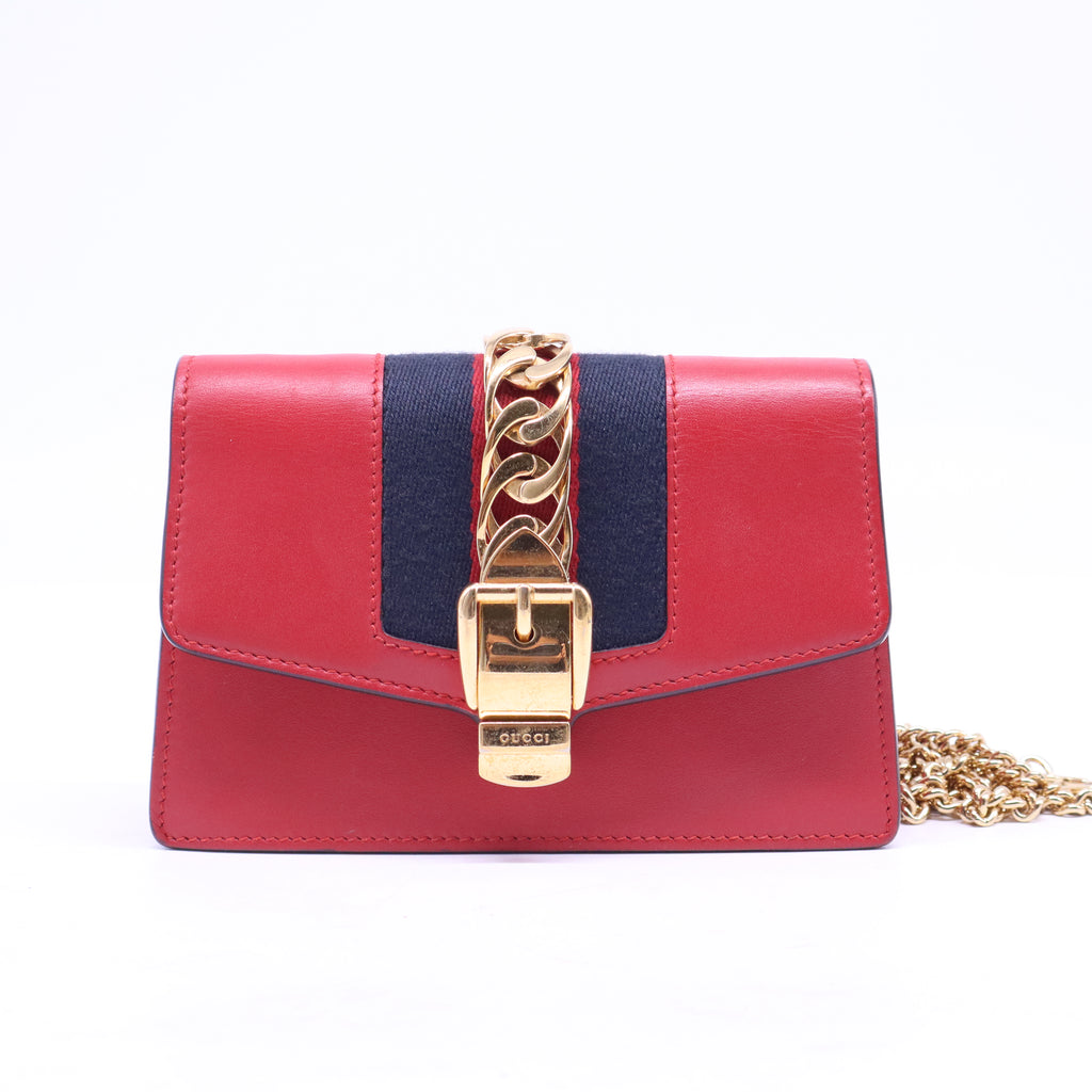 Calfskin Small Sylvie Shoulder Bag Hibiscus Red B20797
