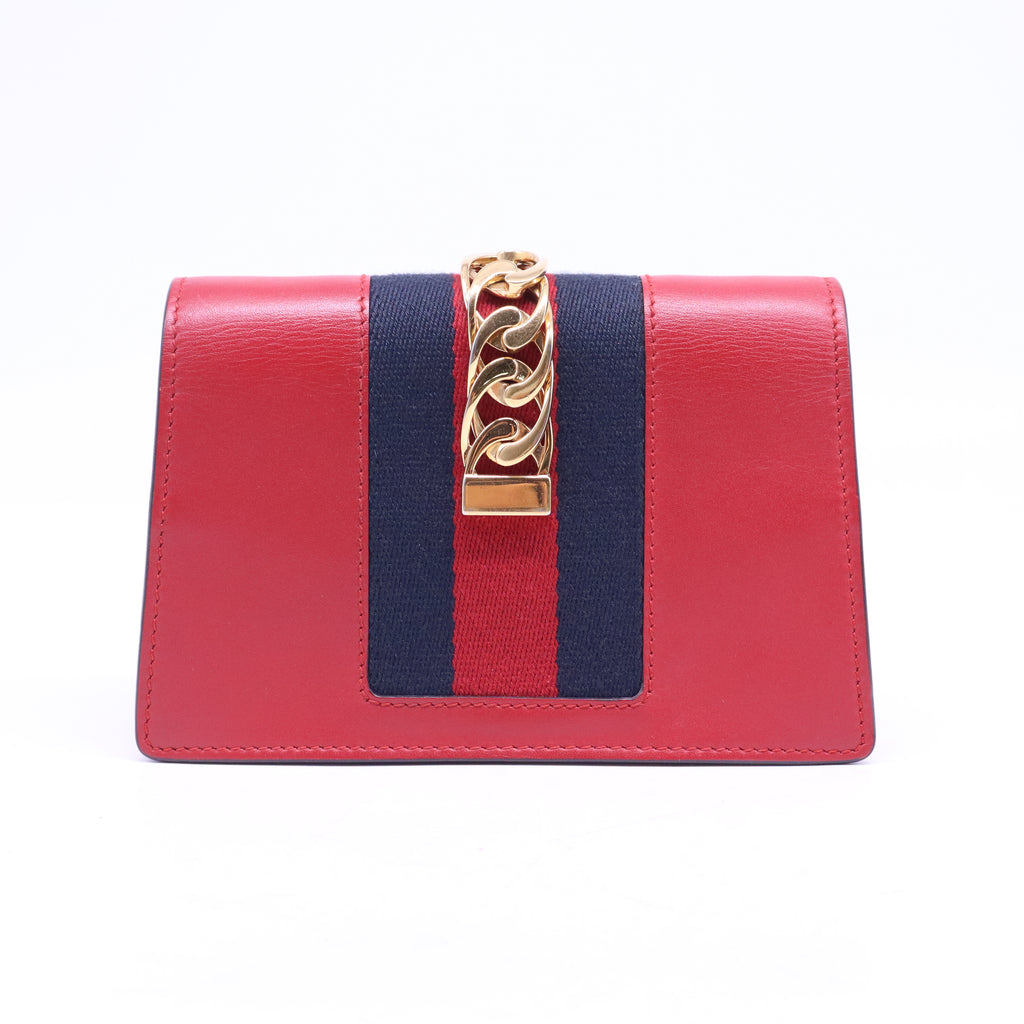 Calfskin Small Sylvie Shoulder Bag Hibiscus Red B20797