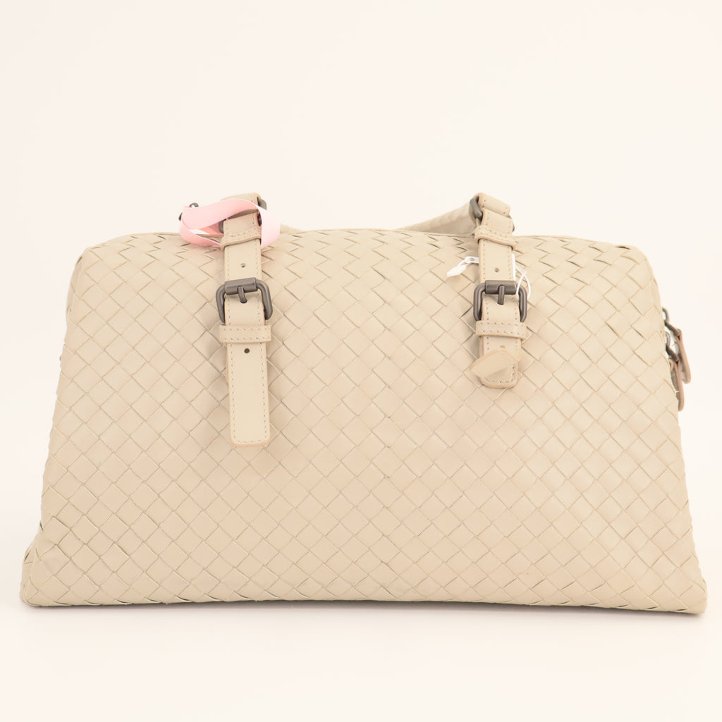 Bottega Veneta Nappa Intrecciato Boston Mink twins