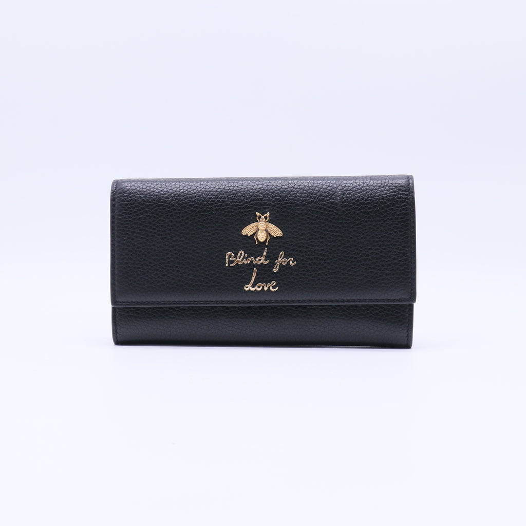 Calfskin Animalier Continental Wallet Black W21440