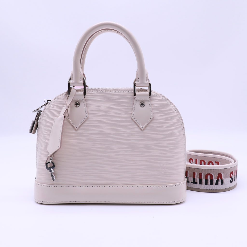 Alma Handbag Epi Leather with Logo Jacquard Strap BB twins LDJ4351