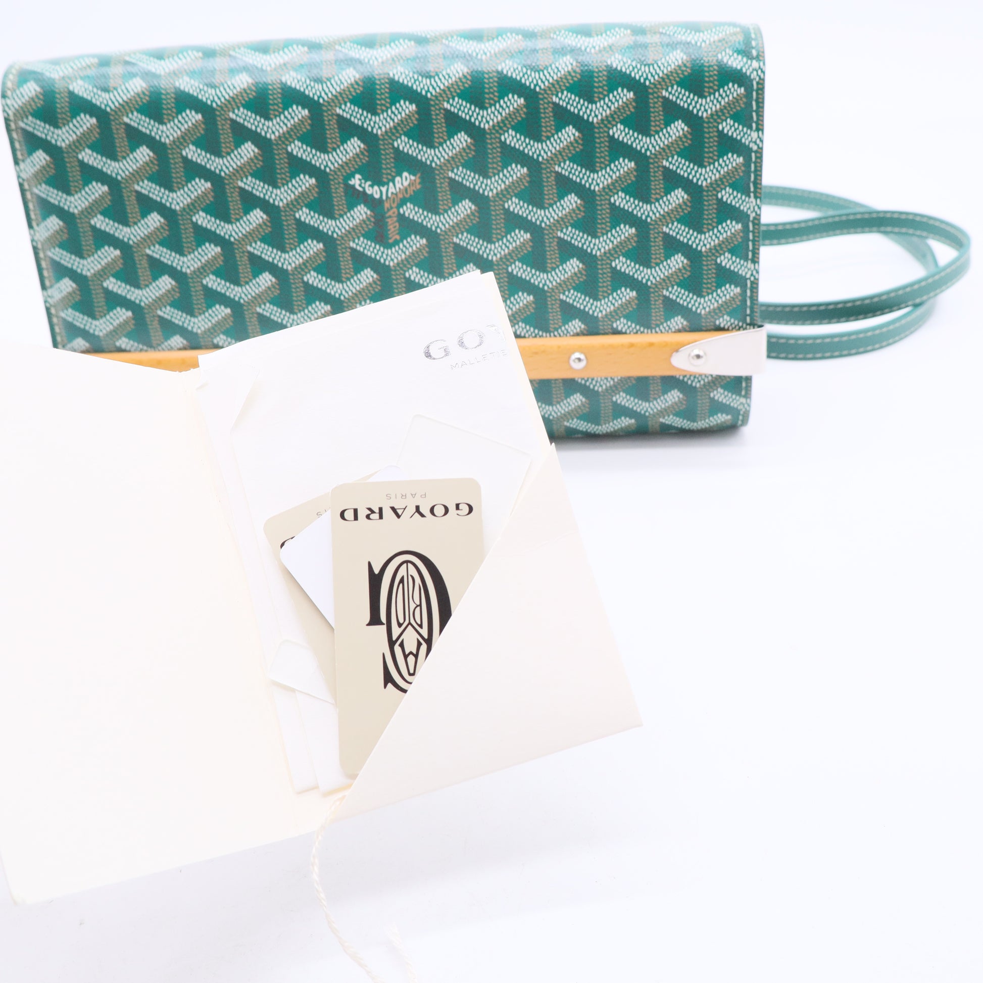 Goyard Goyardine Monte Carlo Clutch PM Black Gold Twins LDJ3069