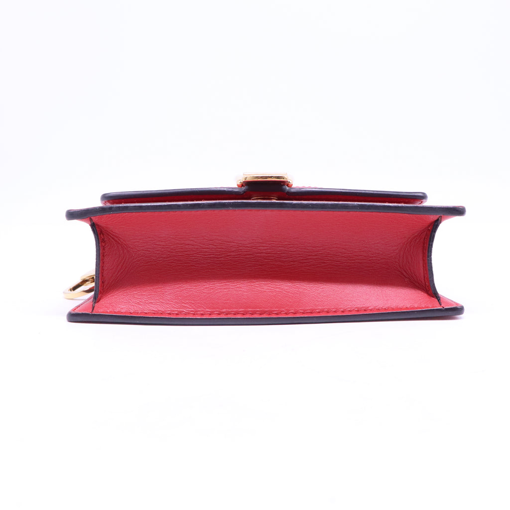 Calfskin Small Sylvie Shoulder Bag Hibiscus Red B20797
