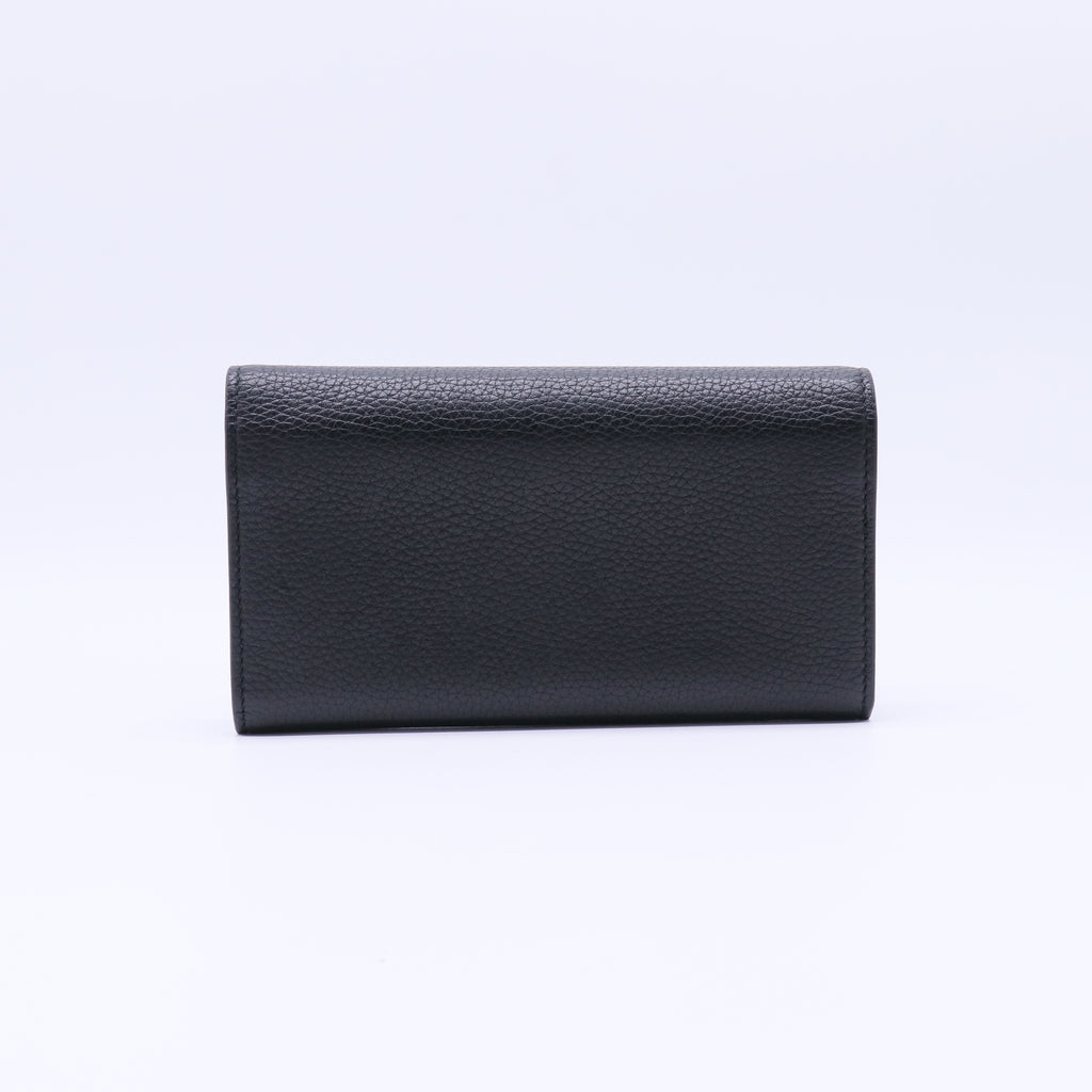 Calfskin Animalier Continental Wallet Black W21440