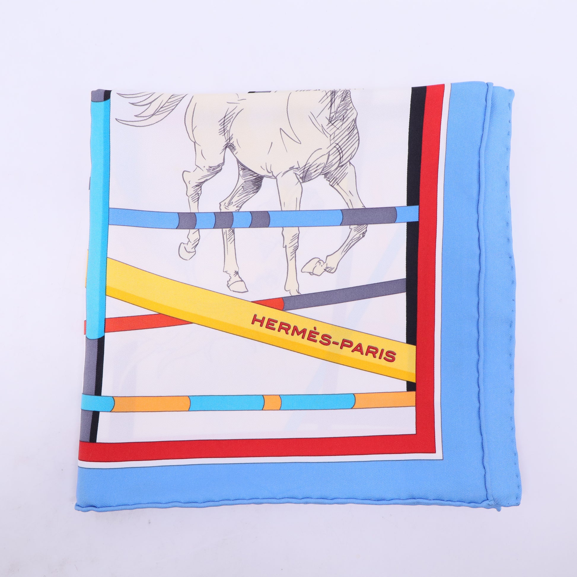 Vintage Hermés "Saut D'Obstacles" 90 cm Silk Scarf W20308