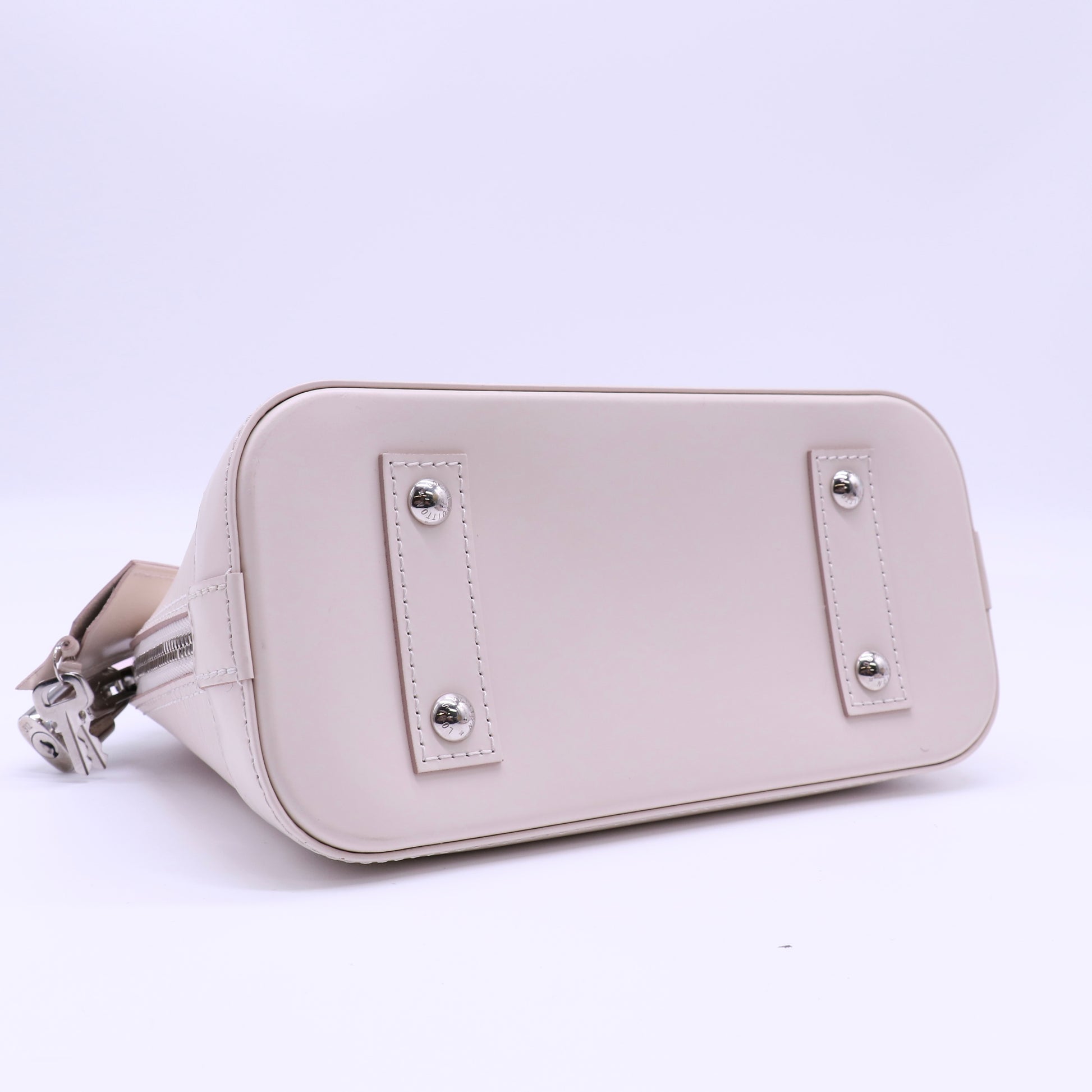 Alma Handbag Epi Leather with Logo Jacquard Strap BB twins LDJ4351