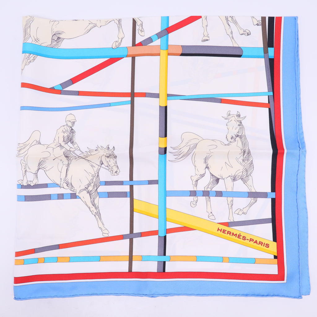 Vintage Hermés "Saut D'Obstacles" 90 cm Silk Scarf W20308