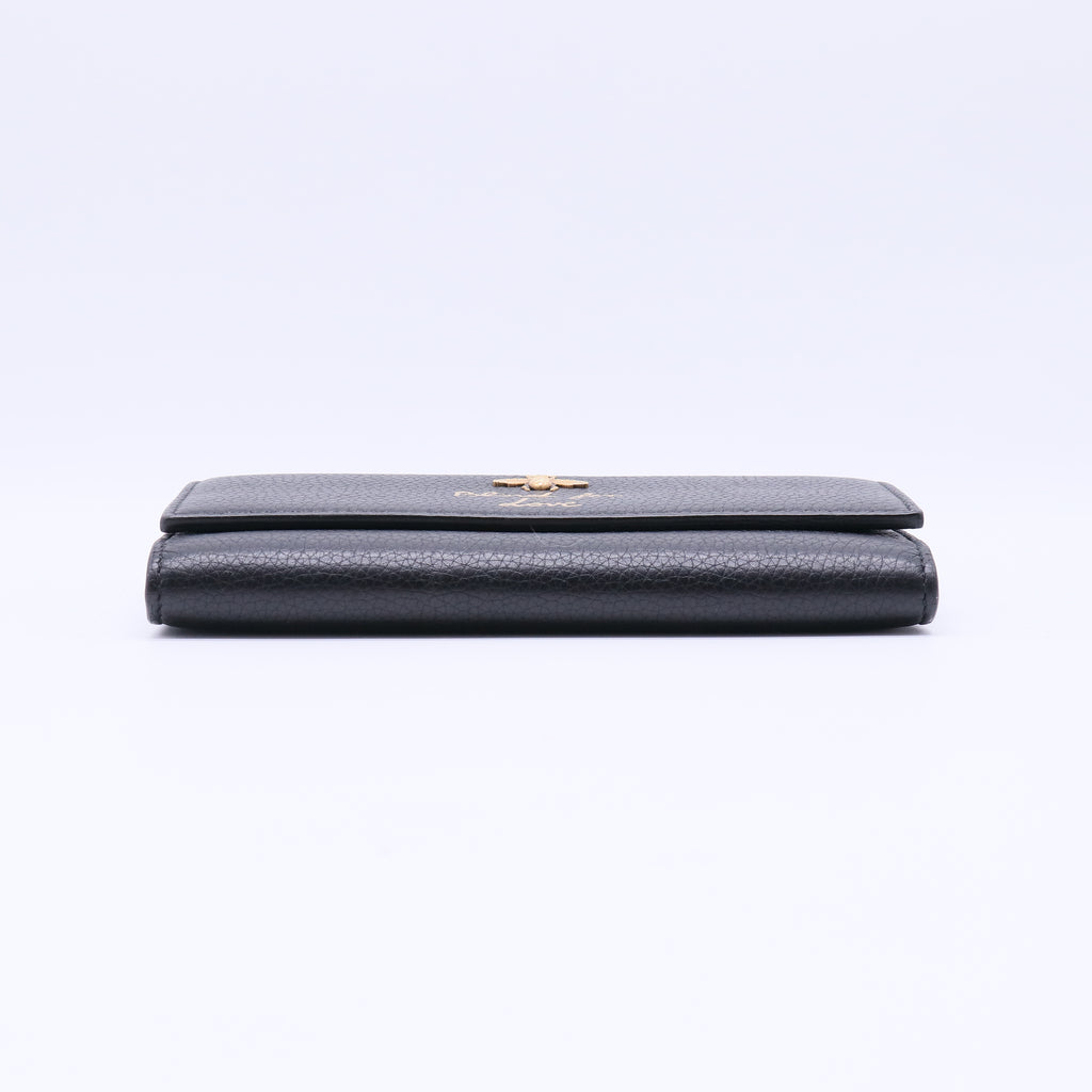 Calfskin Animalier Continental Wallet Black W21440