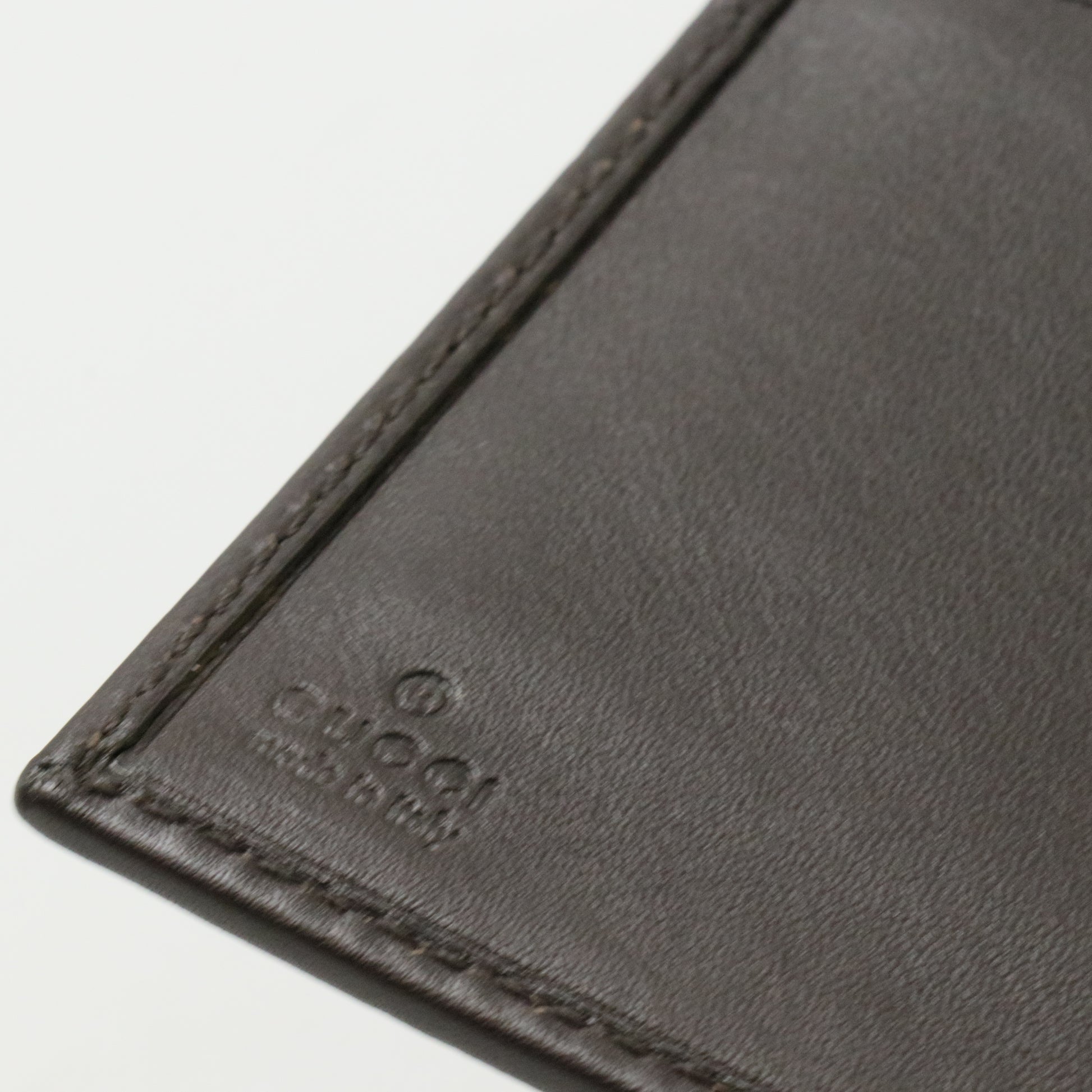 Gucci Brown Guccissima Leather Interlocking GG Clip Continental Wallet