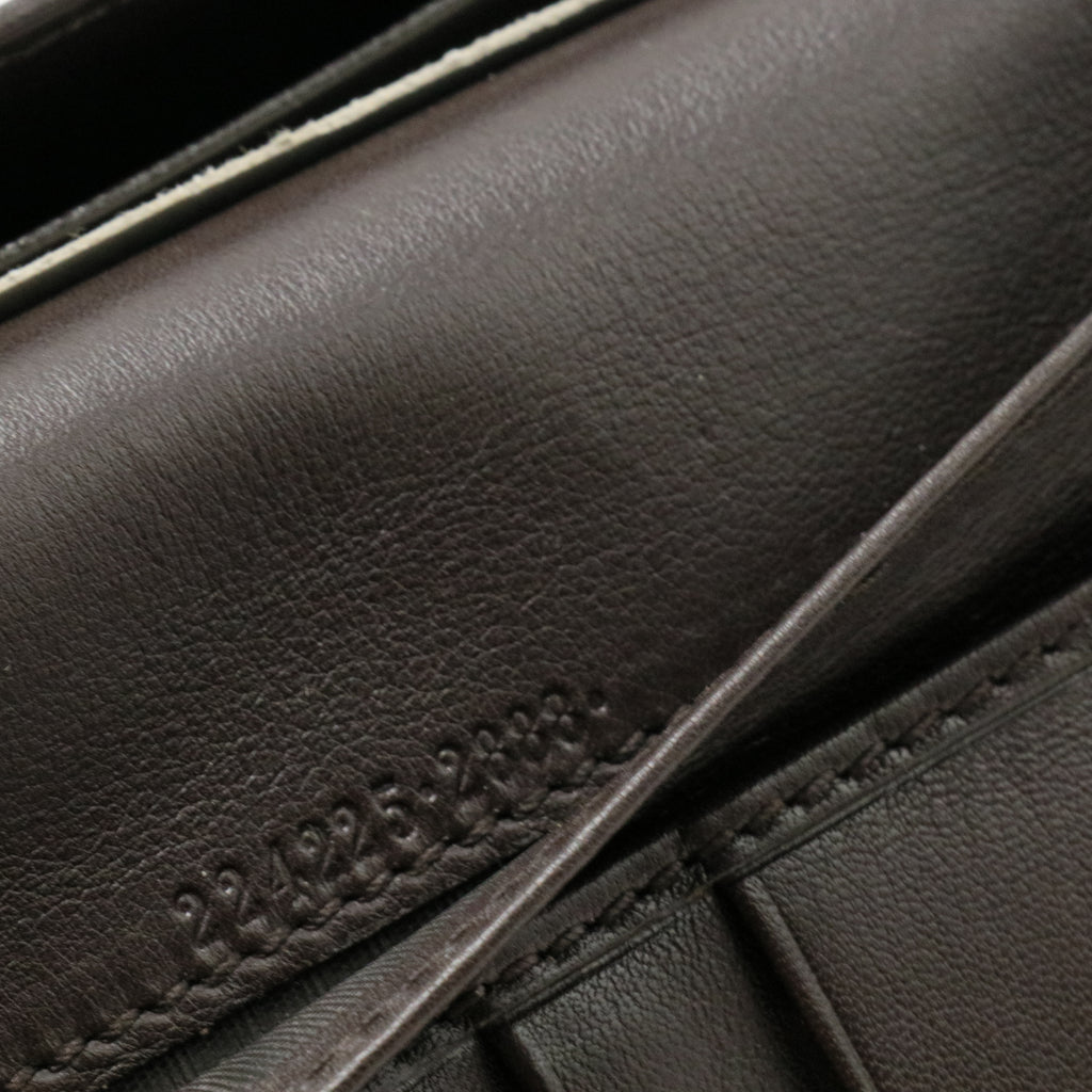 Gucci Brown Guccissima Leather Interlocking GG Clip Continental Wallet