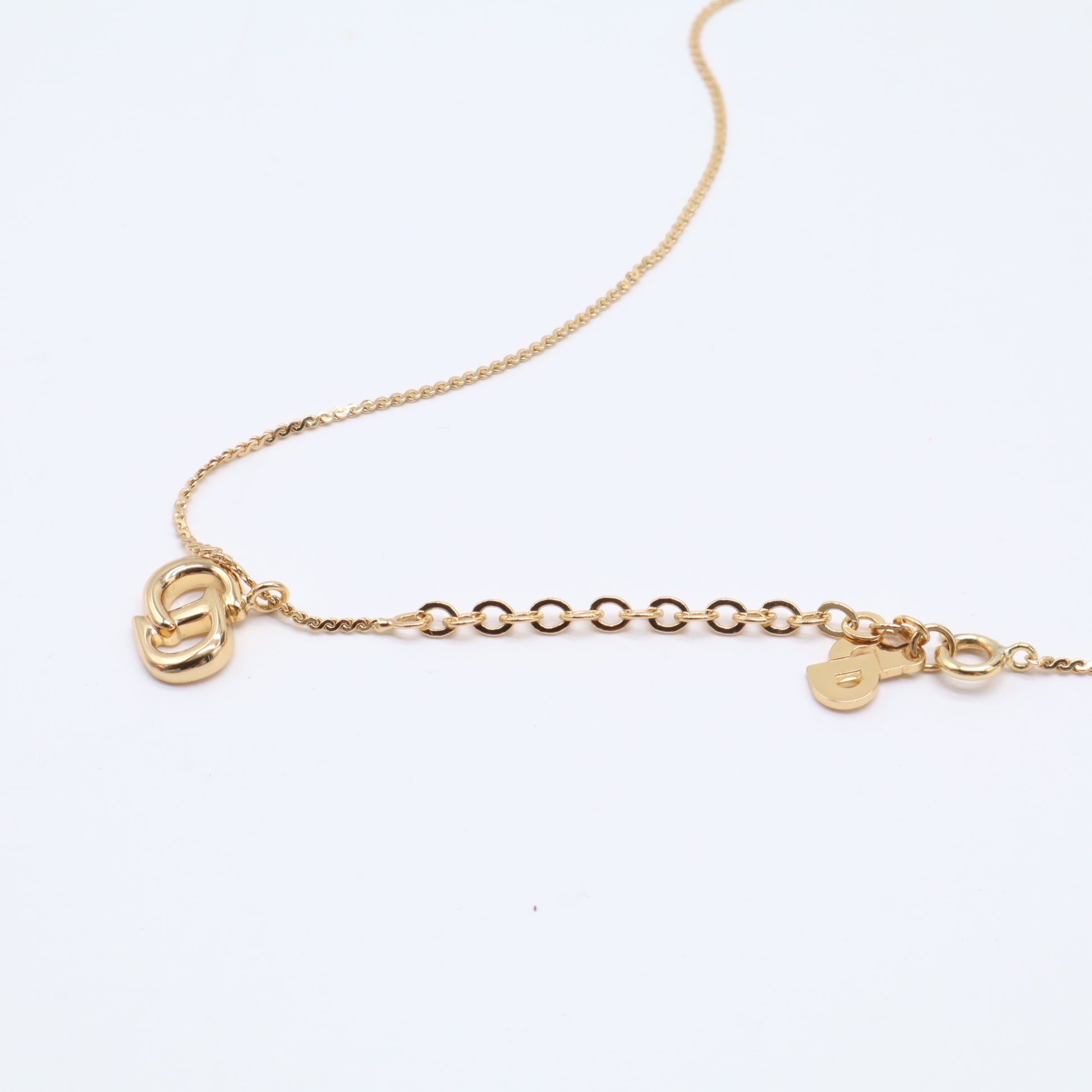 Dior Vintage Interlocking CD Pendant Necklace W21554