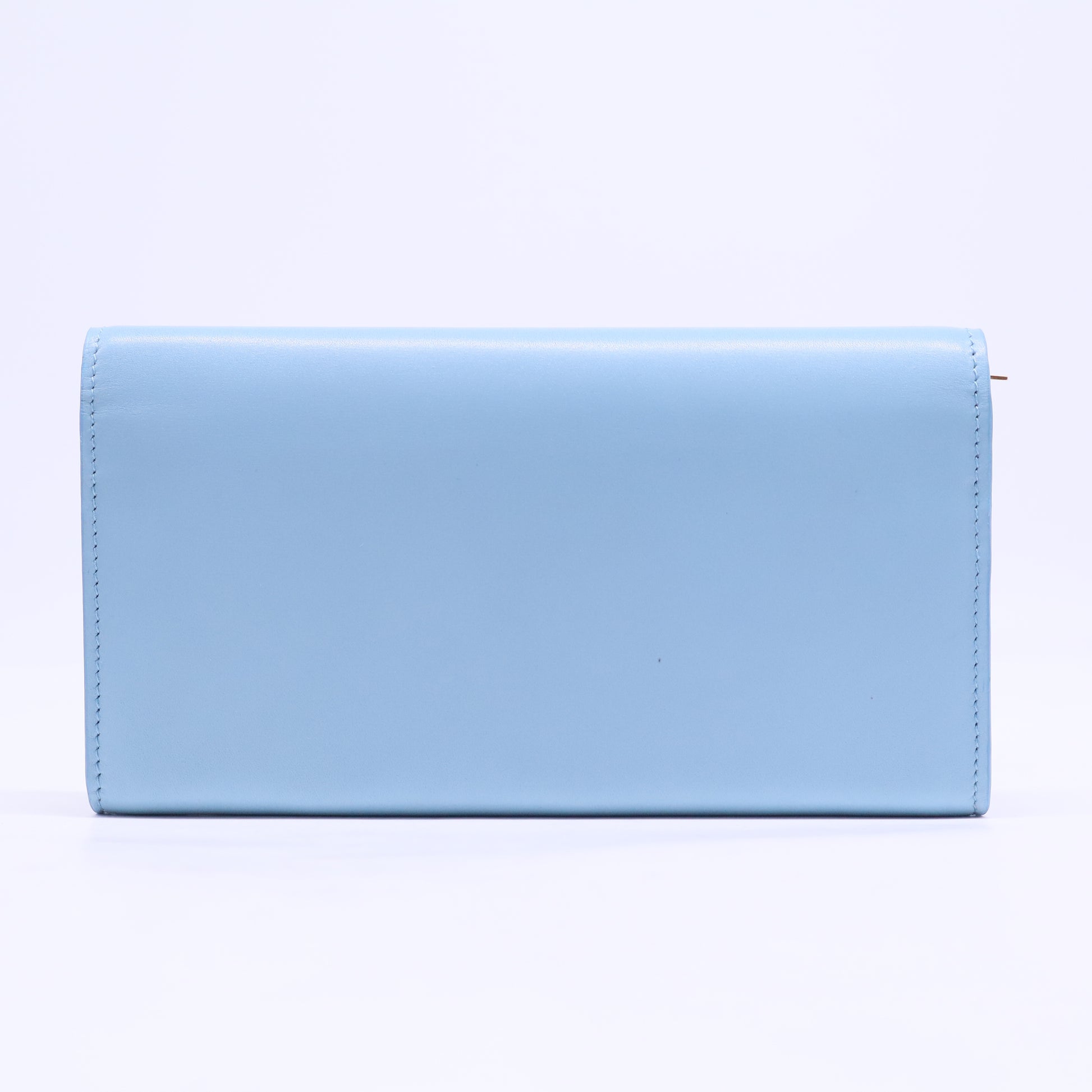Long leather wallet in blue W20336