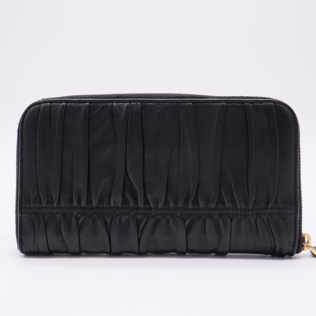 Nappa Gaufre Zip Around Wallet Cipria