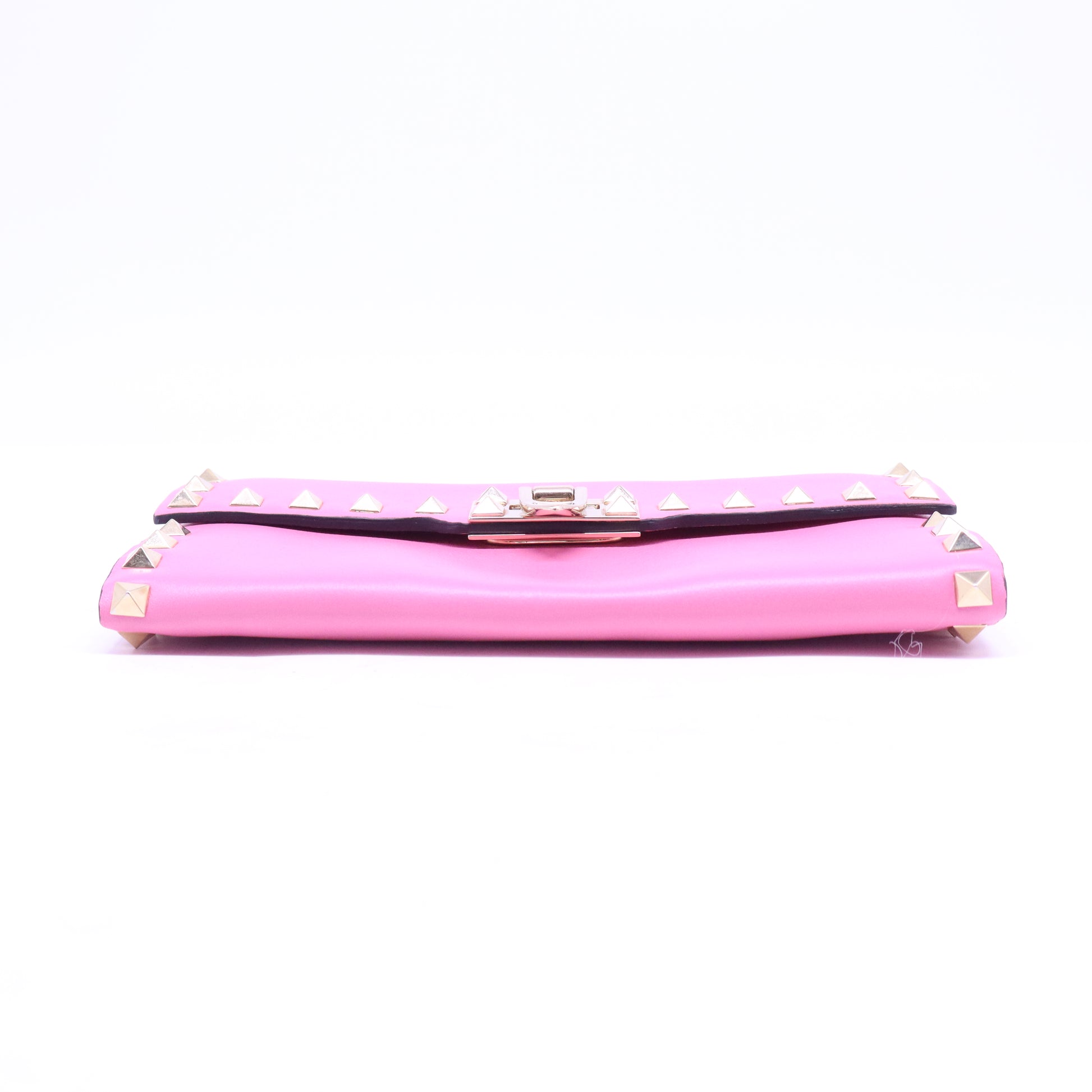 Pink Vitello Rockstud Wristlet Travel Wallet W20925