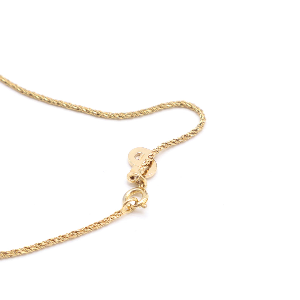 Dior Vintage Crystal Twist Ribbon Pendant Necklace W21558