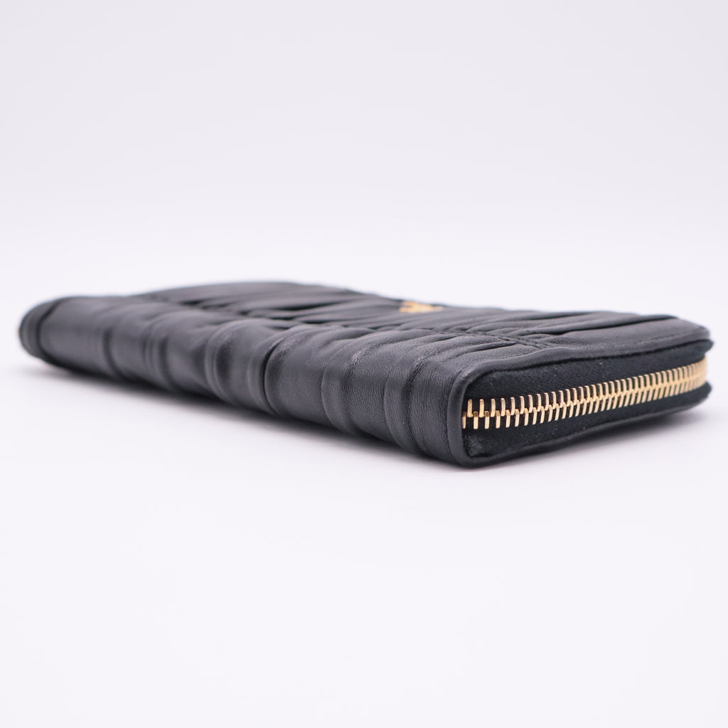 Nappa Gaufre Zip Around Wallet Cipria