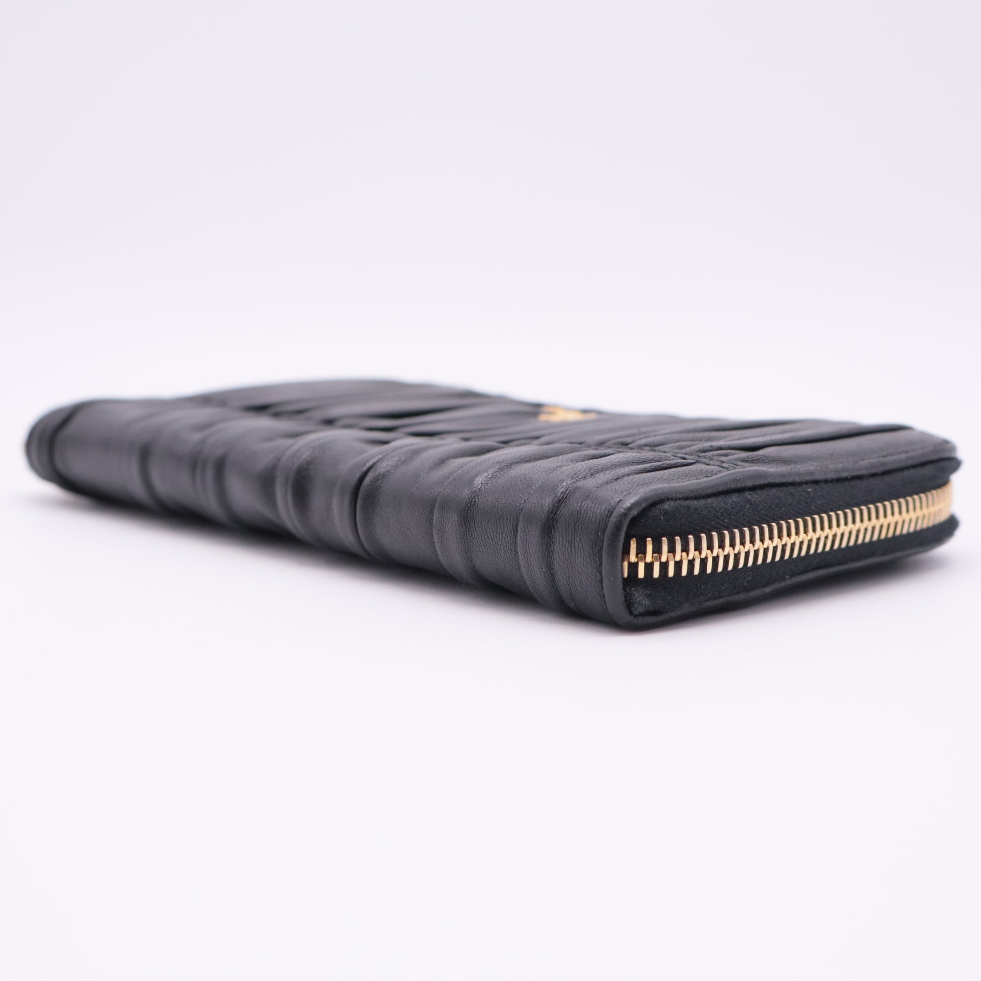 Nappa Gaufre Zip Around Wallet Cipria