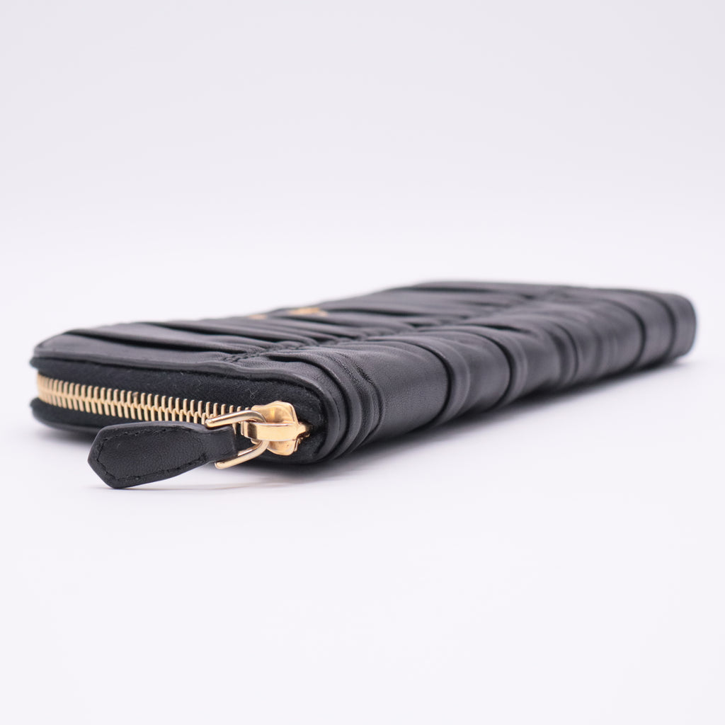 Nappa Gaufre Zip Around Wallet Cipria