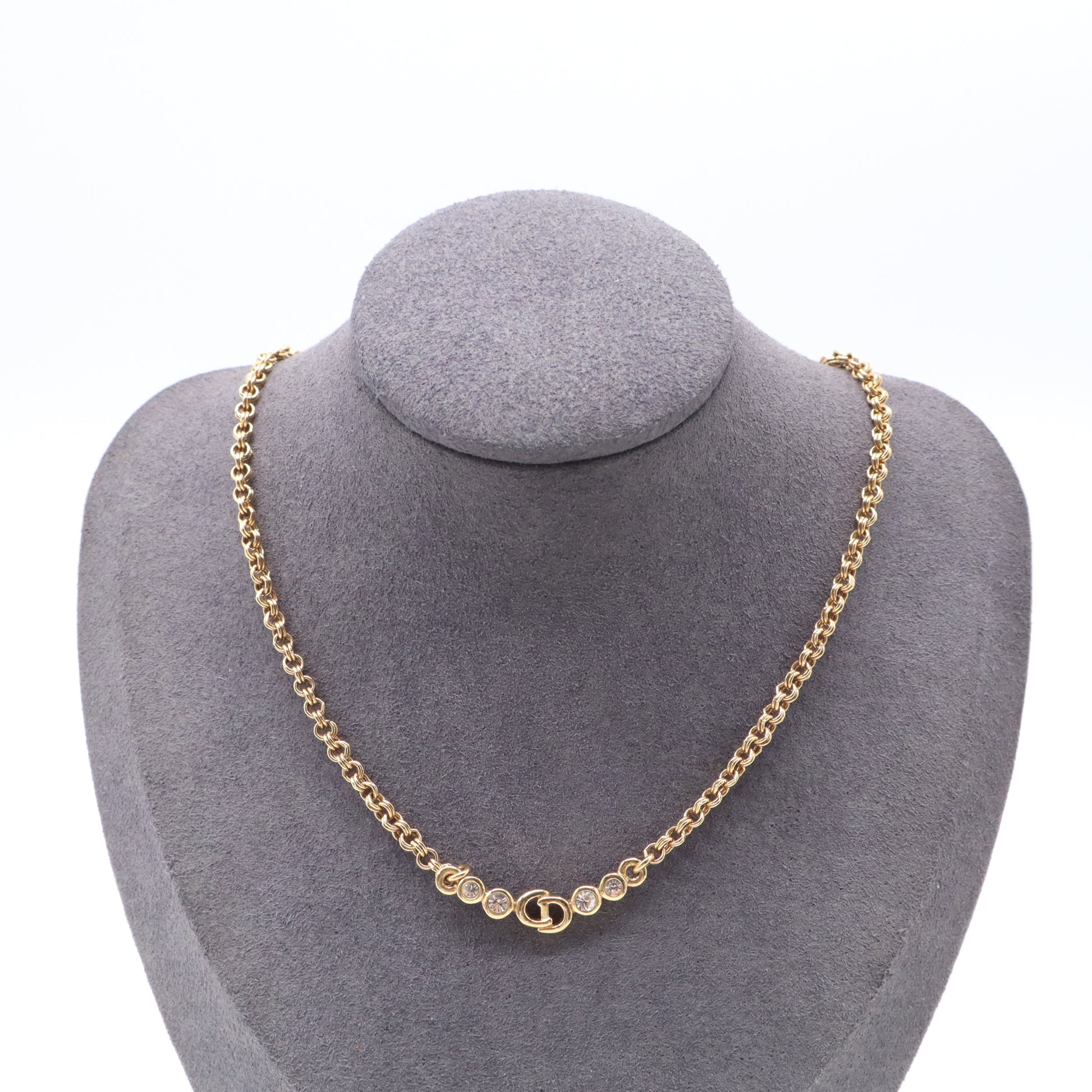 Dior Vintage Crystal CD Choker Necklace W21551