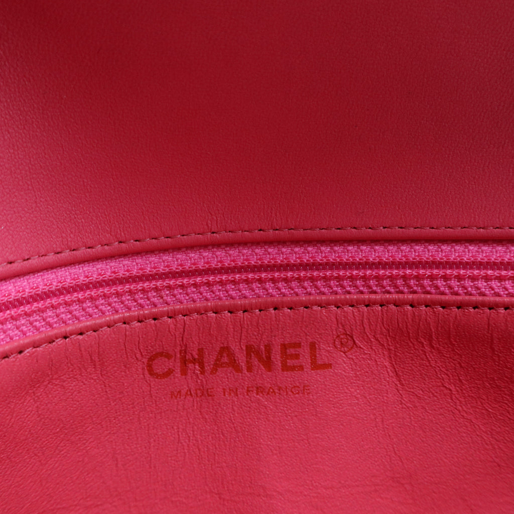 Chanel 3 Compartment Flap Bag Quilted Lambskin Medium