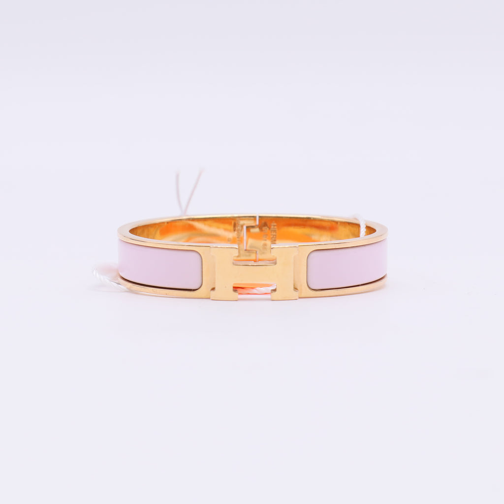 Hermes Enamel Narrow Clic H Bracelet twins LDZ985