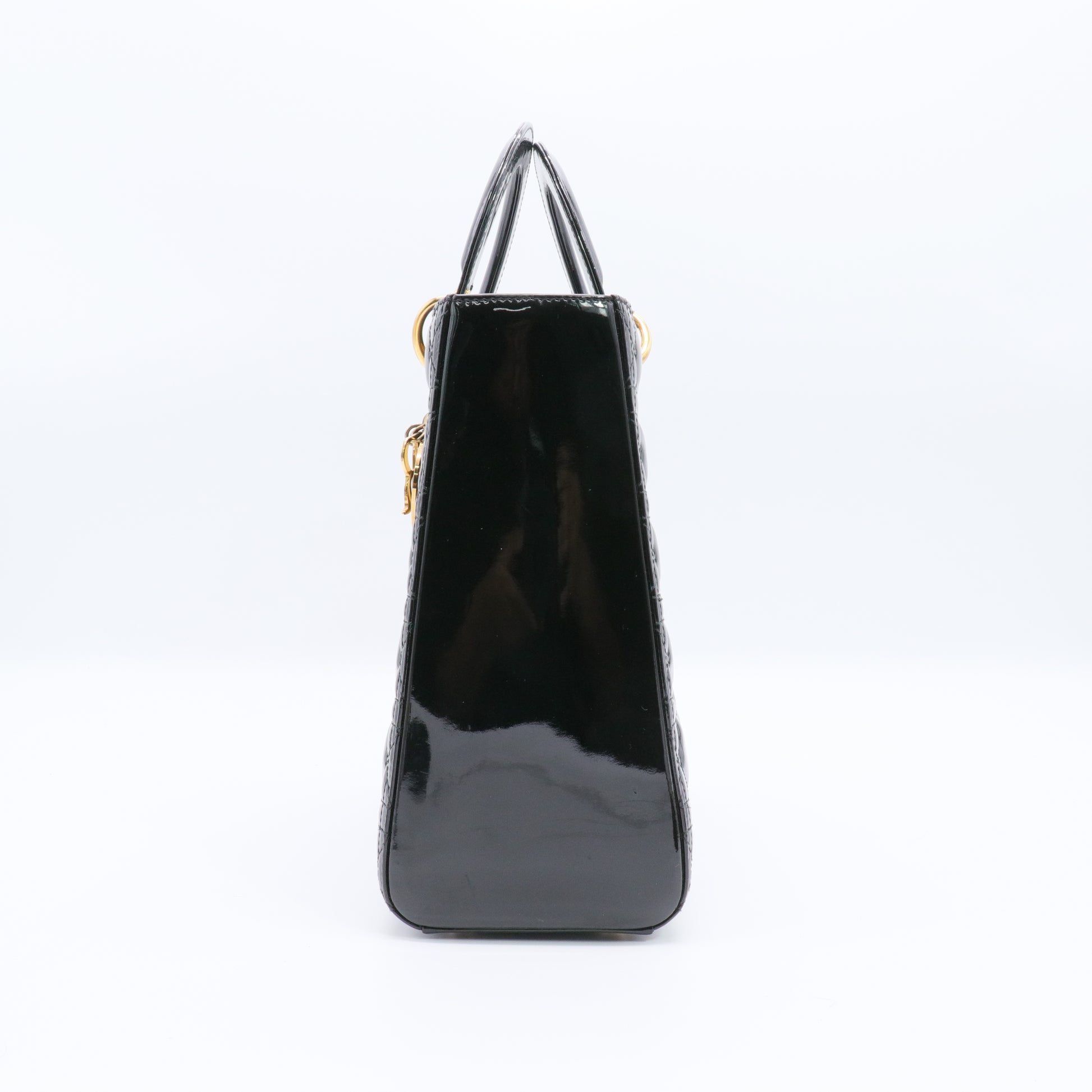 Patent Cannage Large Lady Dior Black twins