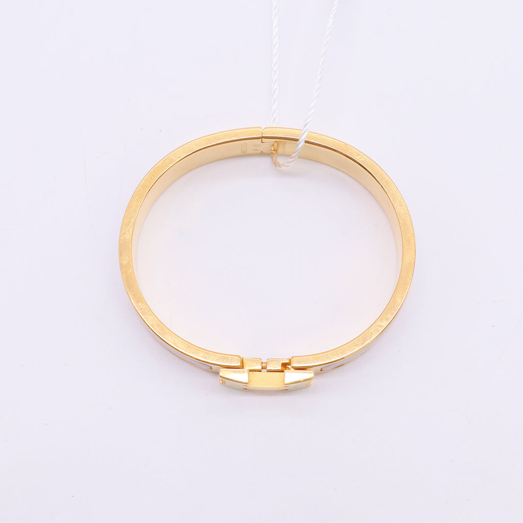 Hermes Enamel Narrow Clic H Bracelet twins LDZ986