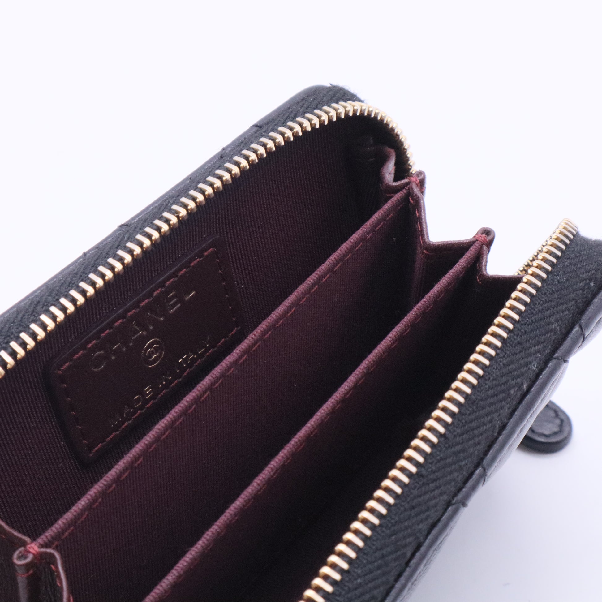 Classic Zip Coin Purse Interlocking CC Logo Wallet twins