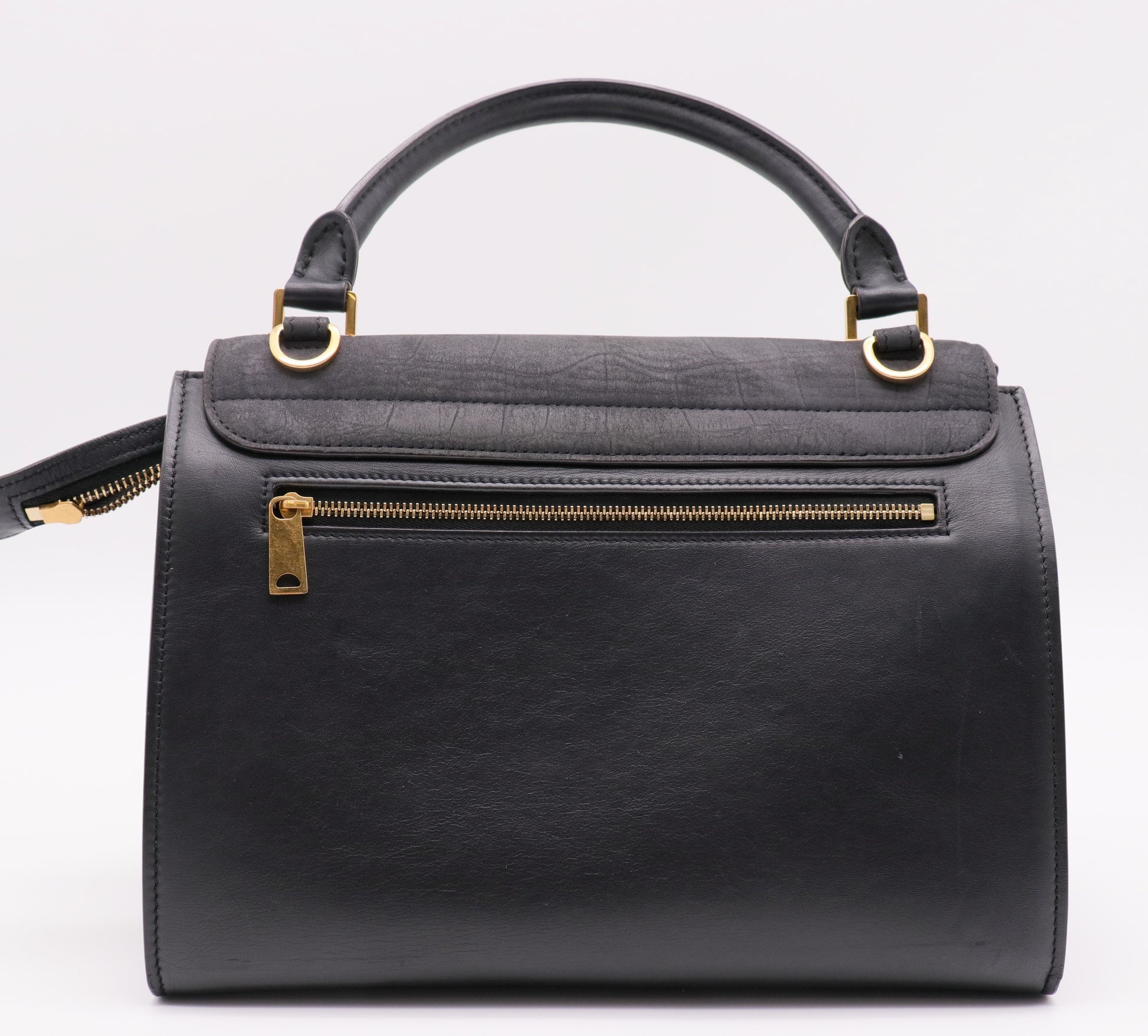 Calfskin Box Flap Top Handle Bag twins
