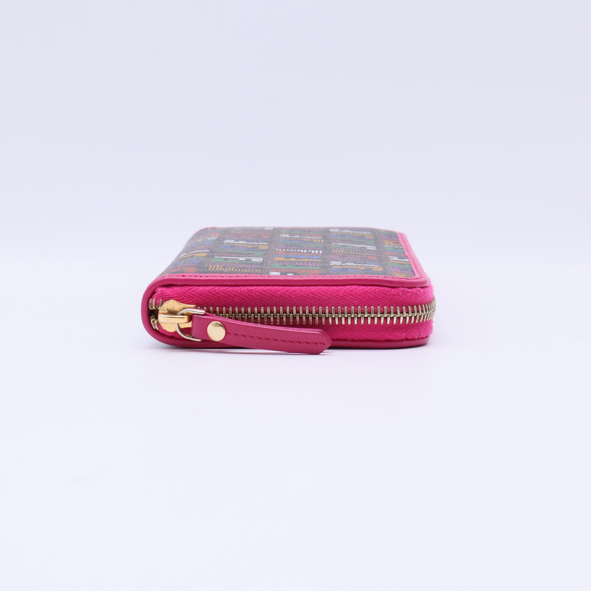 Zucca Spalmati FF Multicolor Zip Around Wallet Multicolor Fuchsia W21514