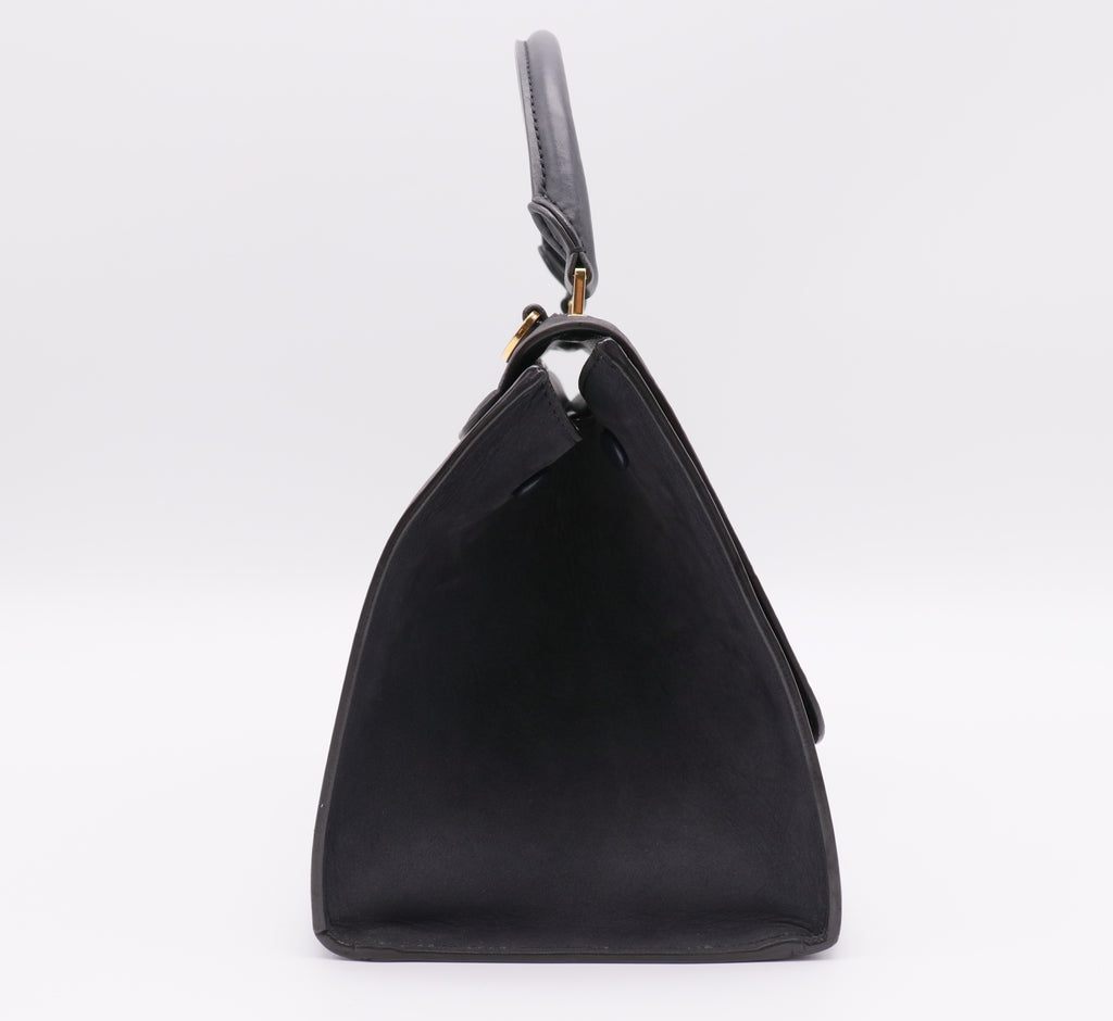 Calfskin Box Flap Top Handle Bag twins