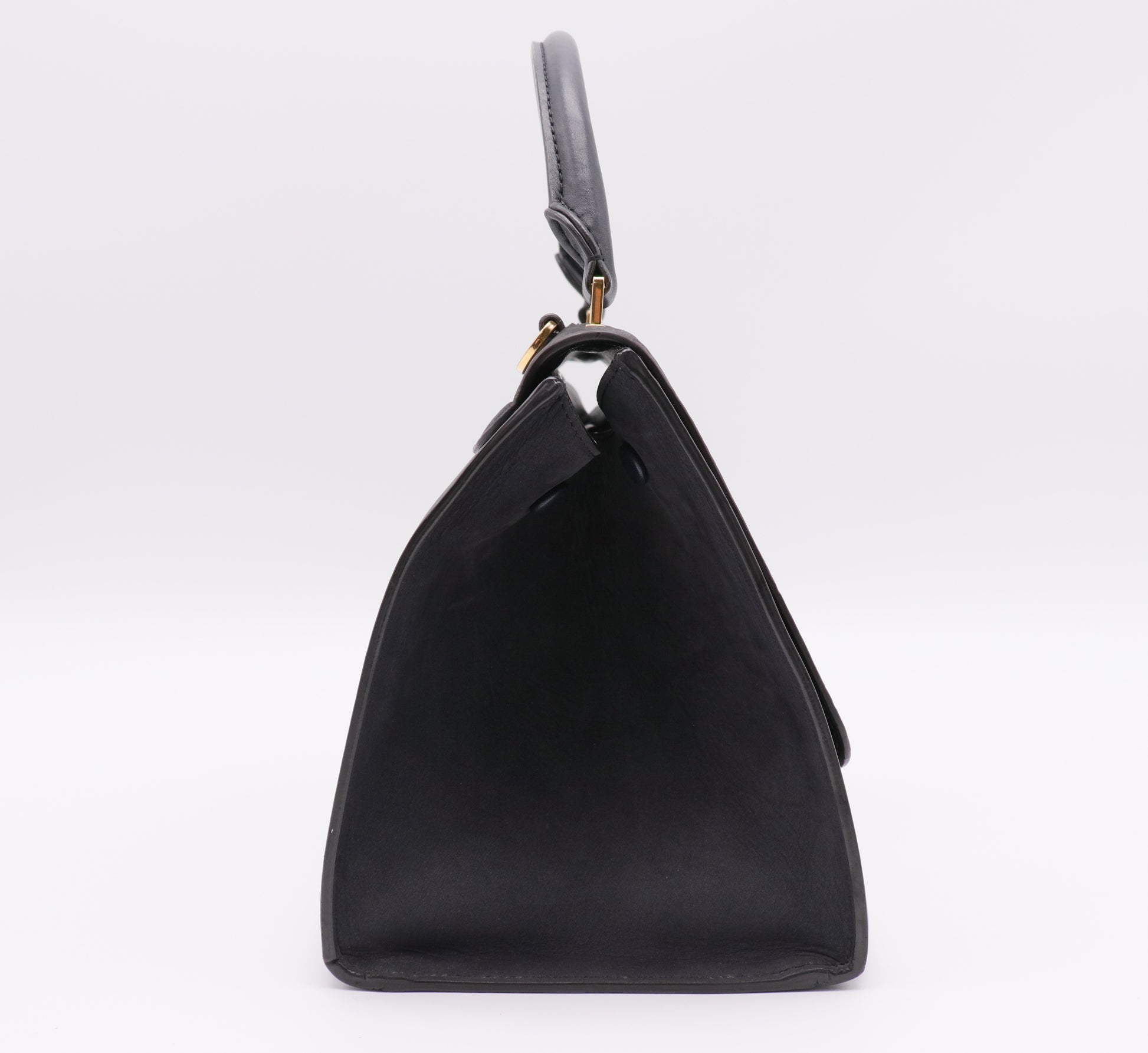 Calfskin Box Flap Top Handle Bag twins