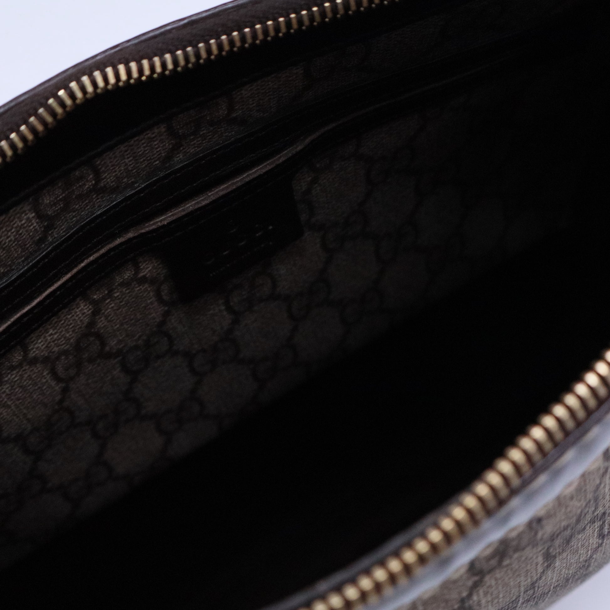 Ophidia small shoulder bag in beige and brown