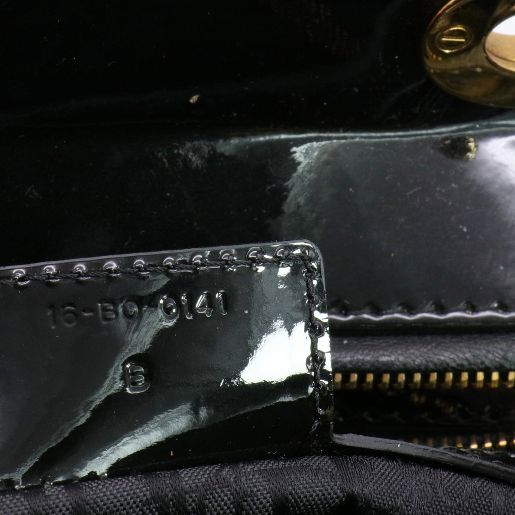Patent Cannage Large Lady Dior Black twins
