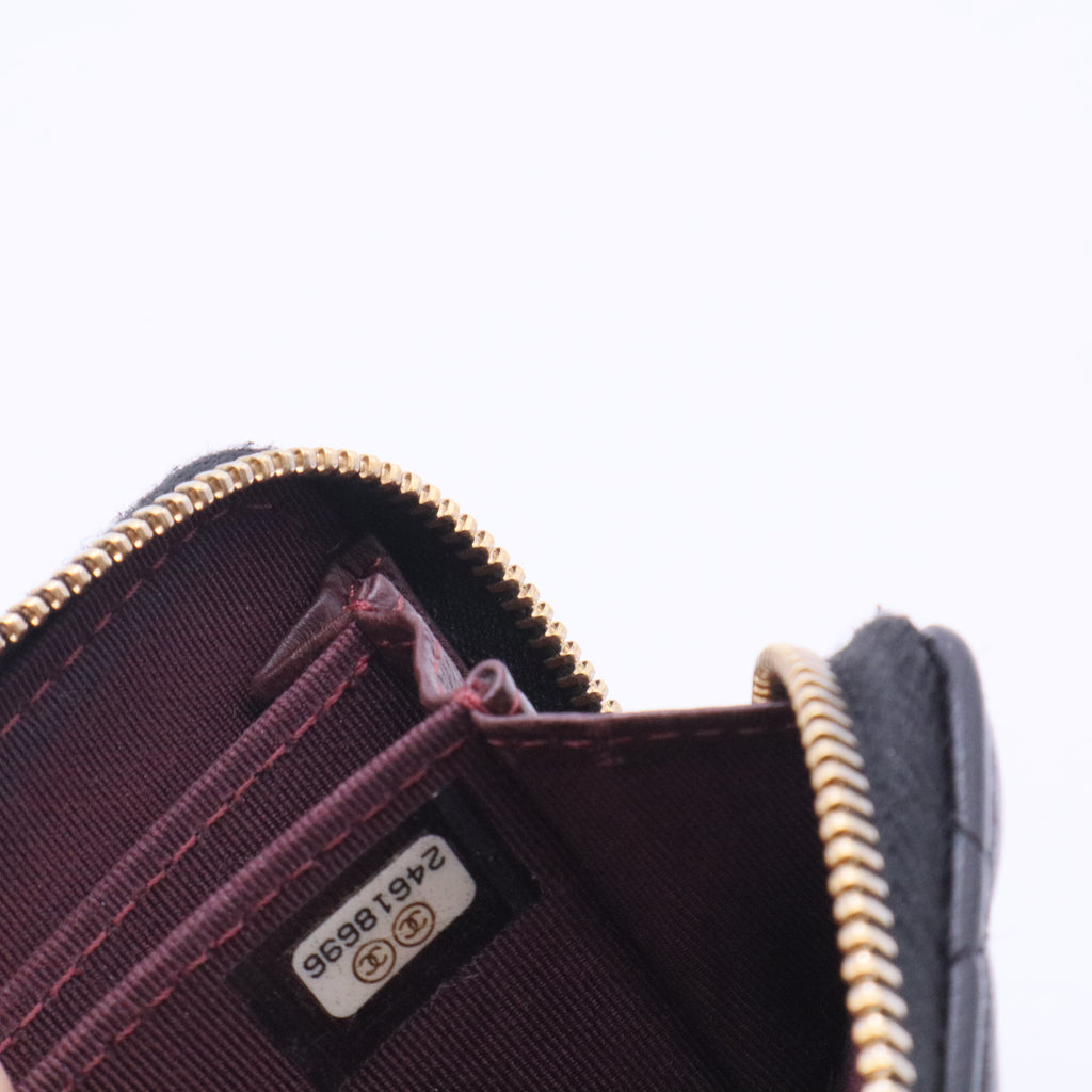 Classic Zip Coin Purse Interlocking CC Logo Wallet twins