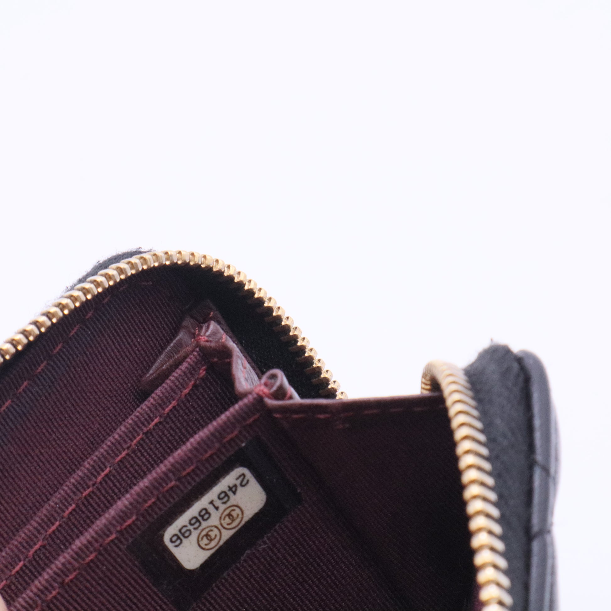 Classic Zip Coin Purse Interlocking CC Logo Wallet twins