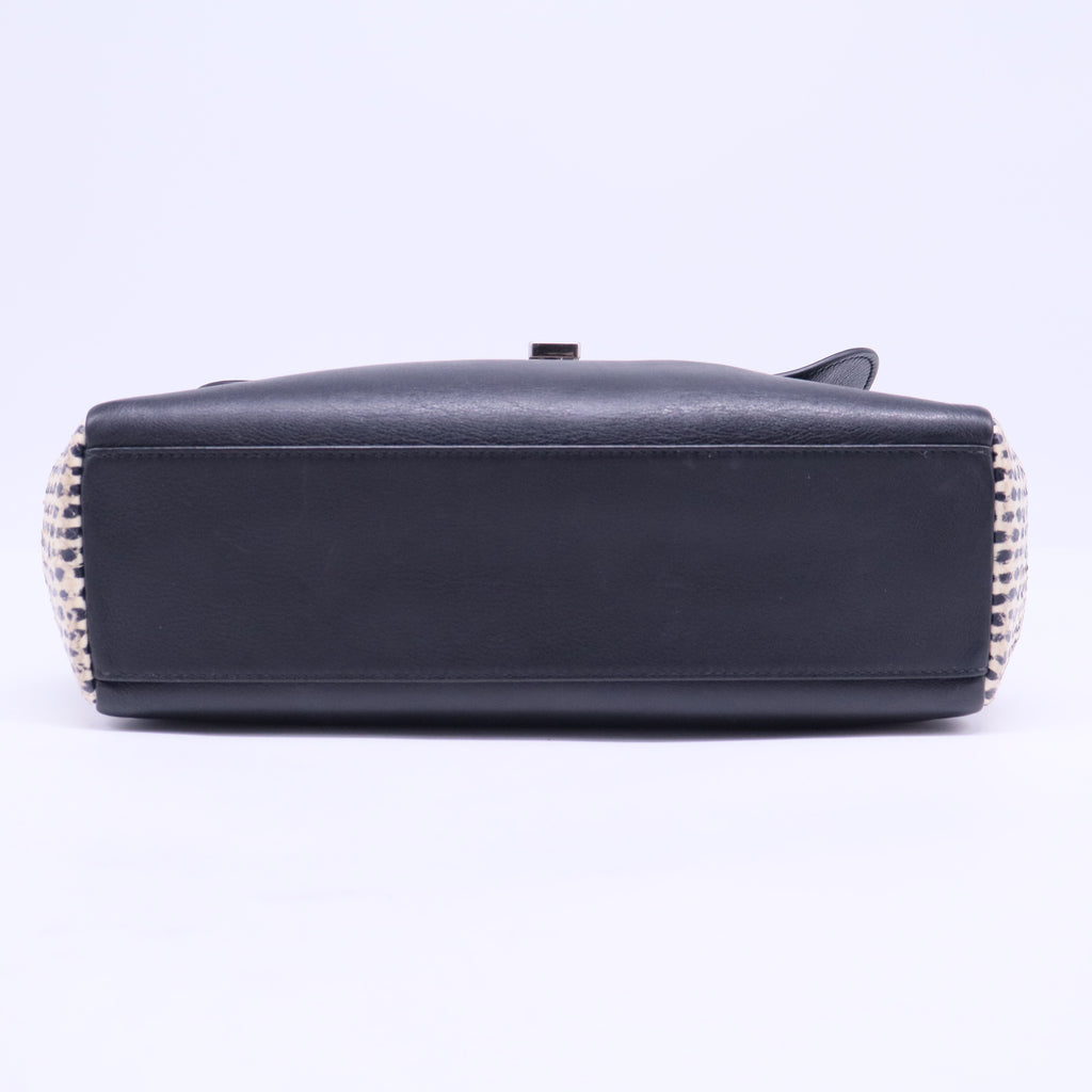 Diorling Shoulder Bag Leather with Python Large Twins B20257