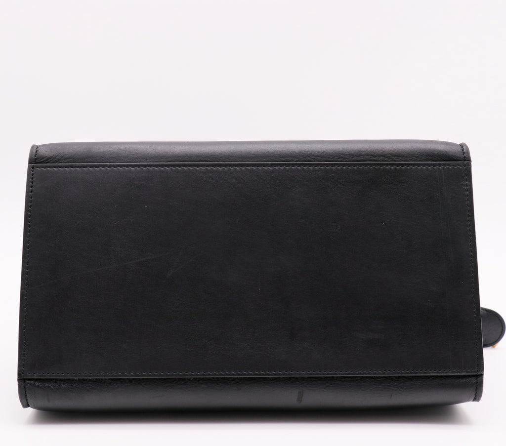 Calfskin Box Flap Top Handle Bag twins