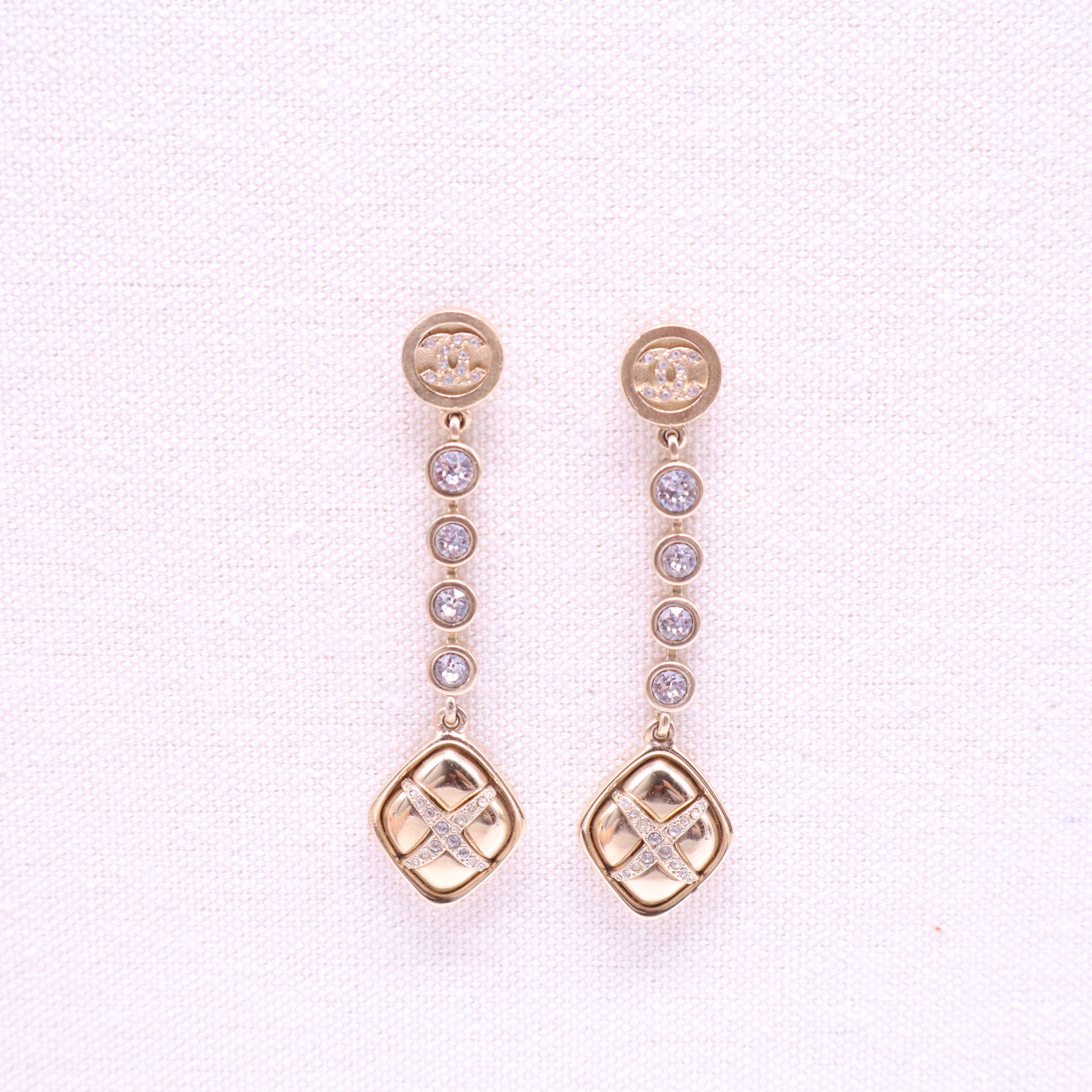 CHANE Lmetal diamond earrings W20933