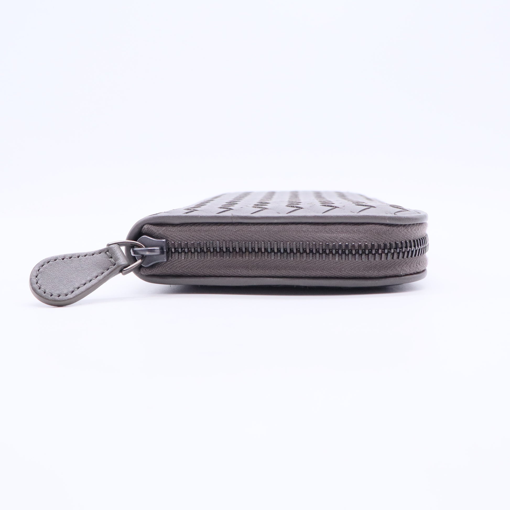Grey Leather Long Wallet W20388