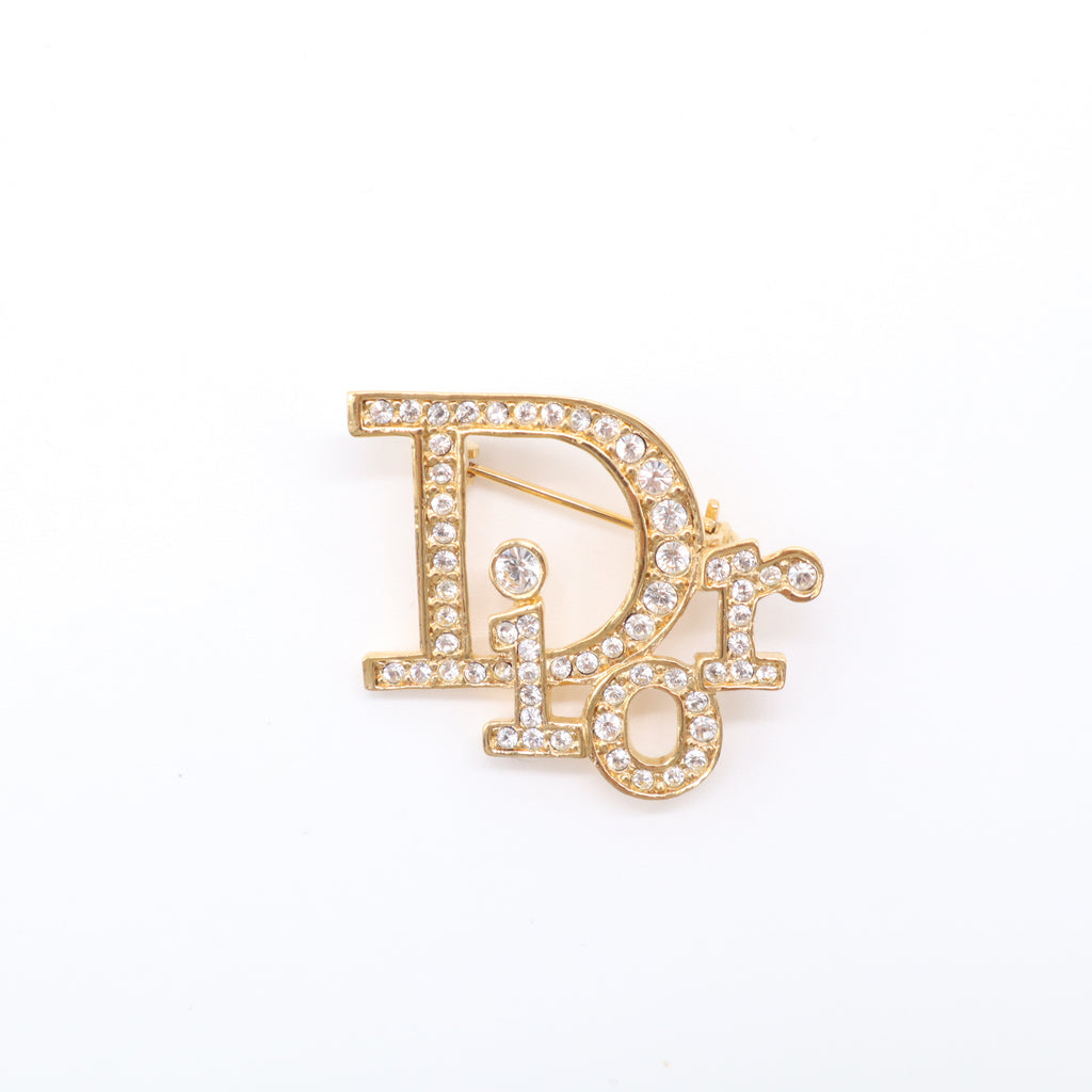 Dior Crystal Logo Brooch W21527