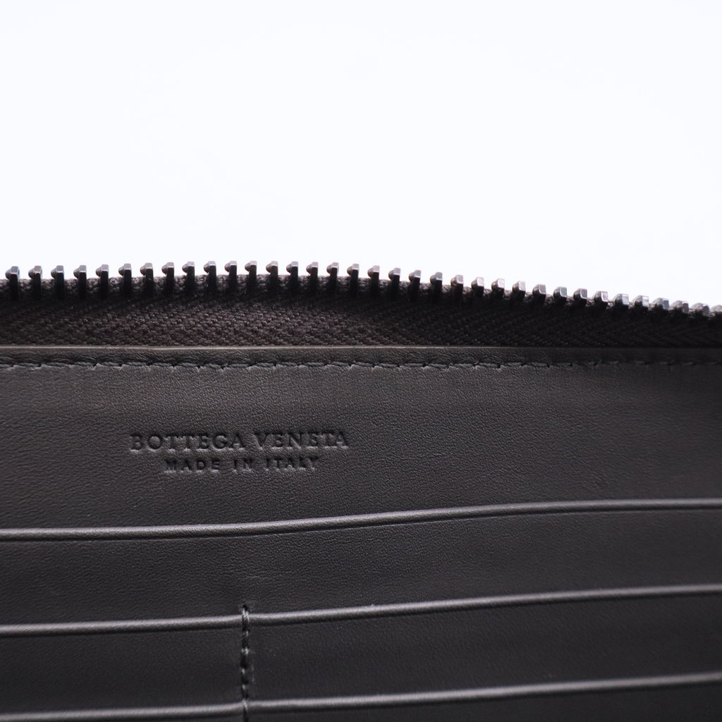 Grey Leather Long Wallet W20388